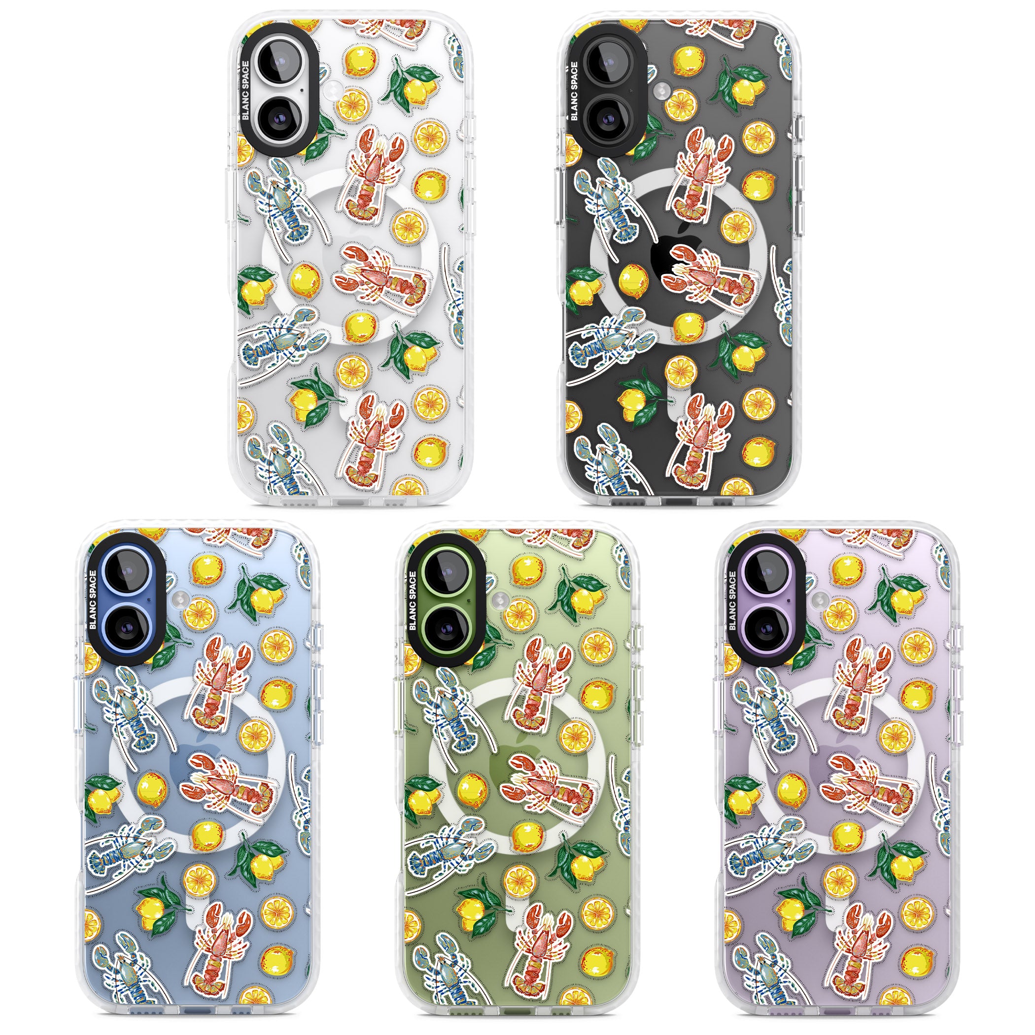 Lemons & Lobsters iPhone 17 Impact Pro Clear Phone Case APT Impact Protection