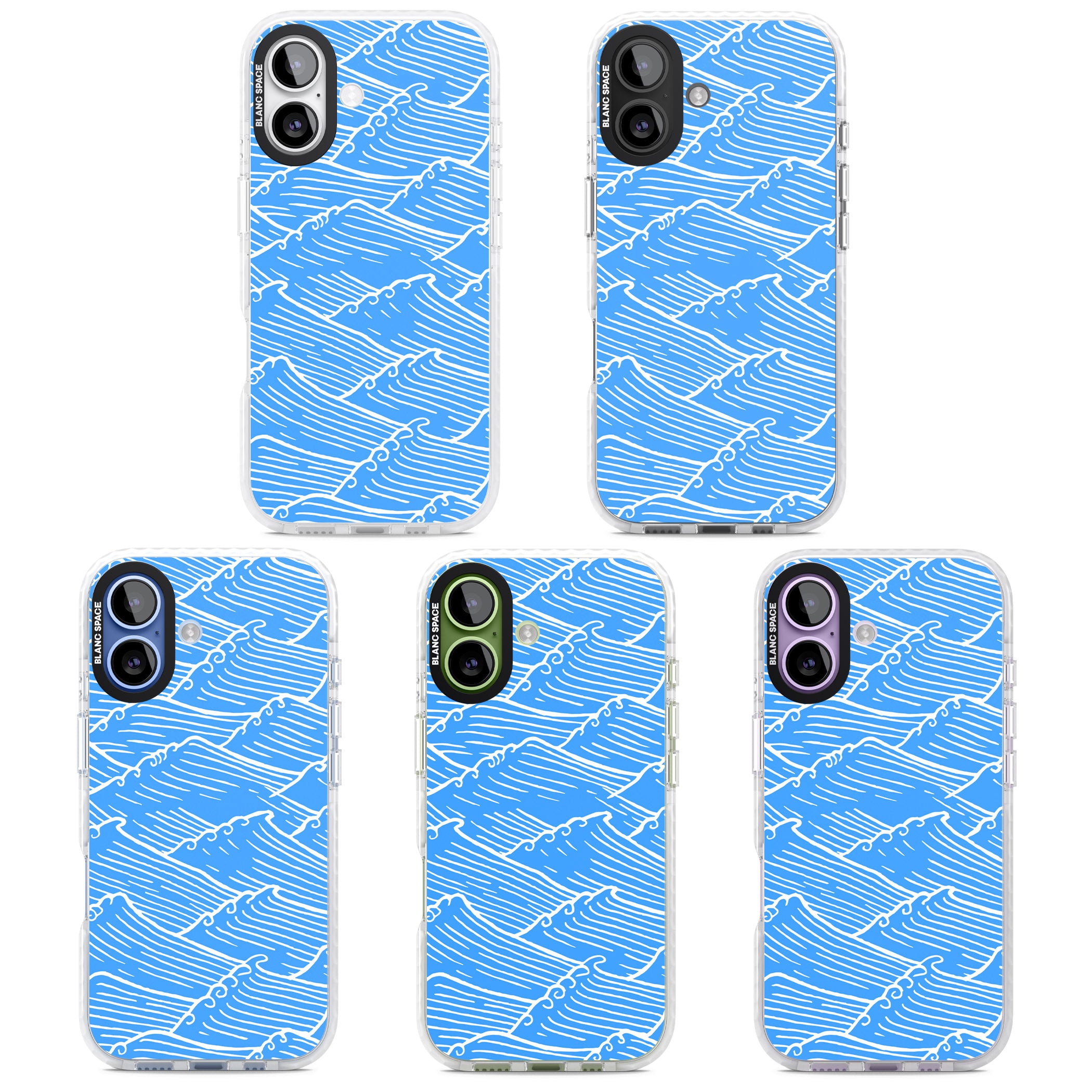 Waves Pattern iPhone 17 Impact Pro Clear Phone Case APT Impact Protection
