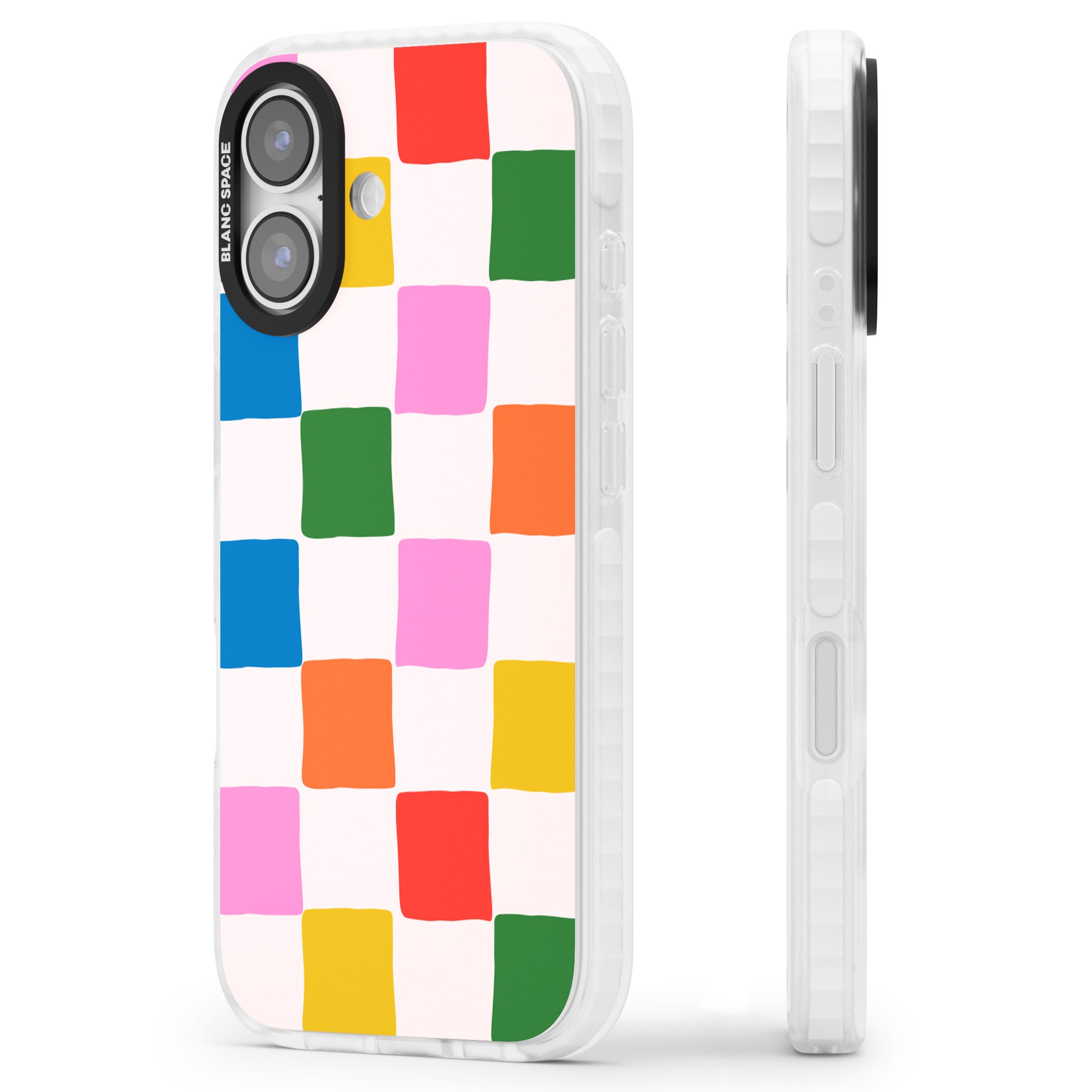 Colour Checked iPhone 17 Impact Pro Clear Phone Case Side Profile