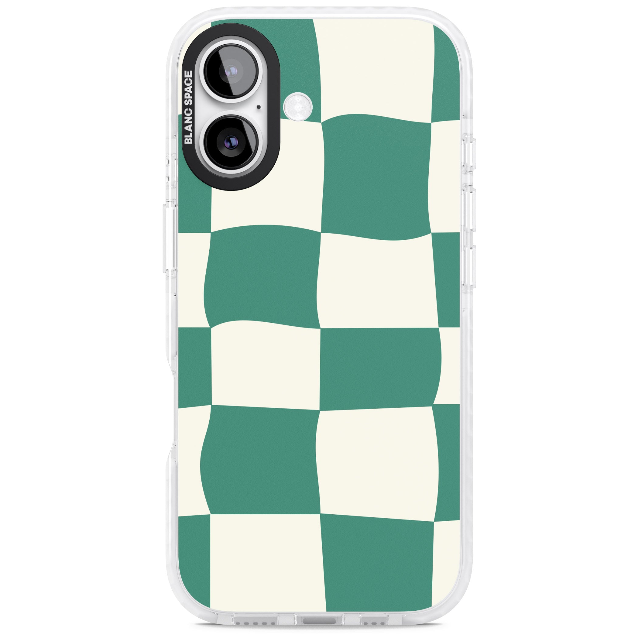 Green & Cream Wavy Check