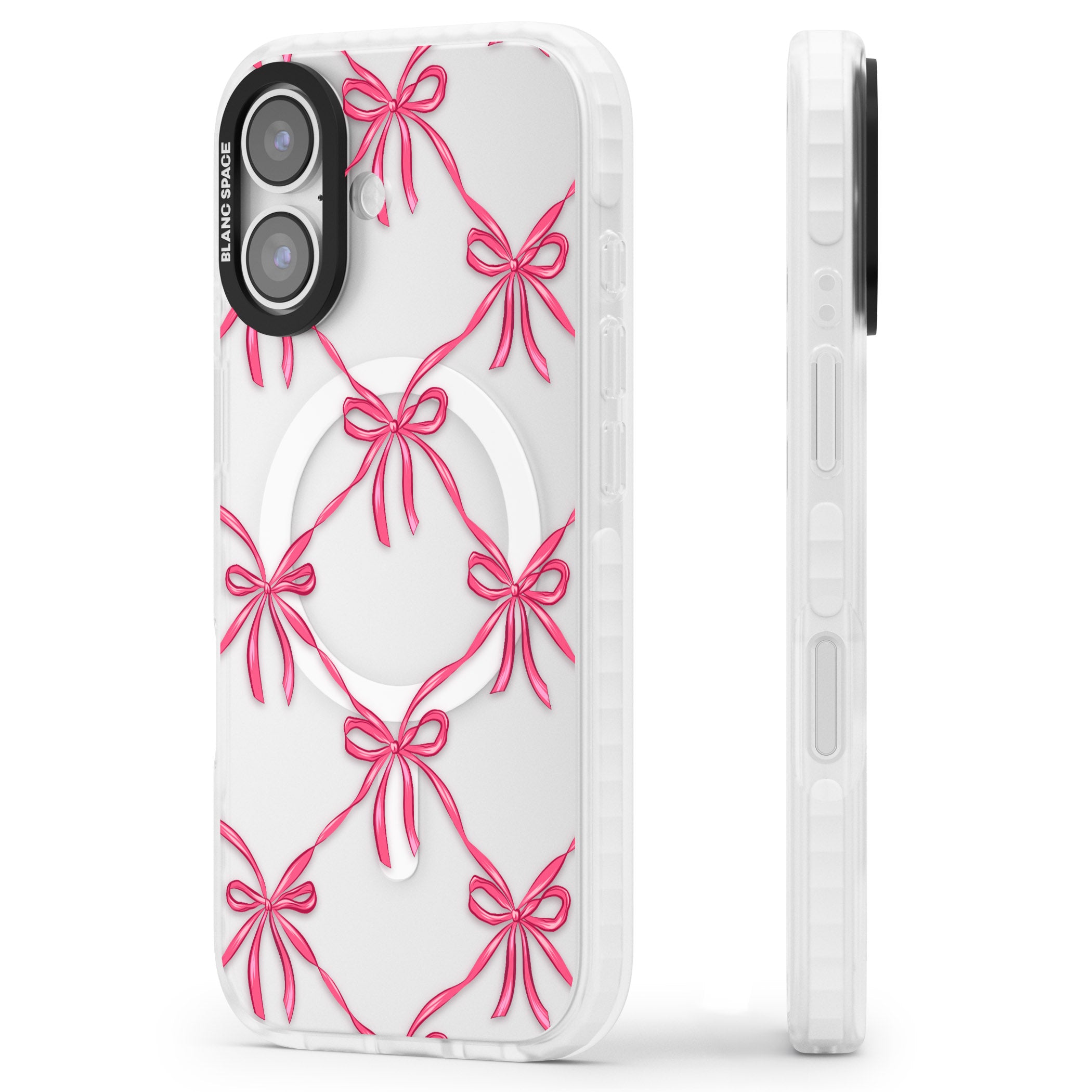 Bow Knots iPhone 17 Impact Pro Clear Phone Case Side Profile