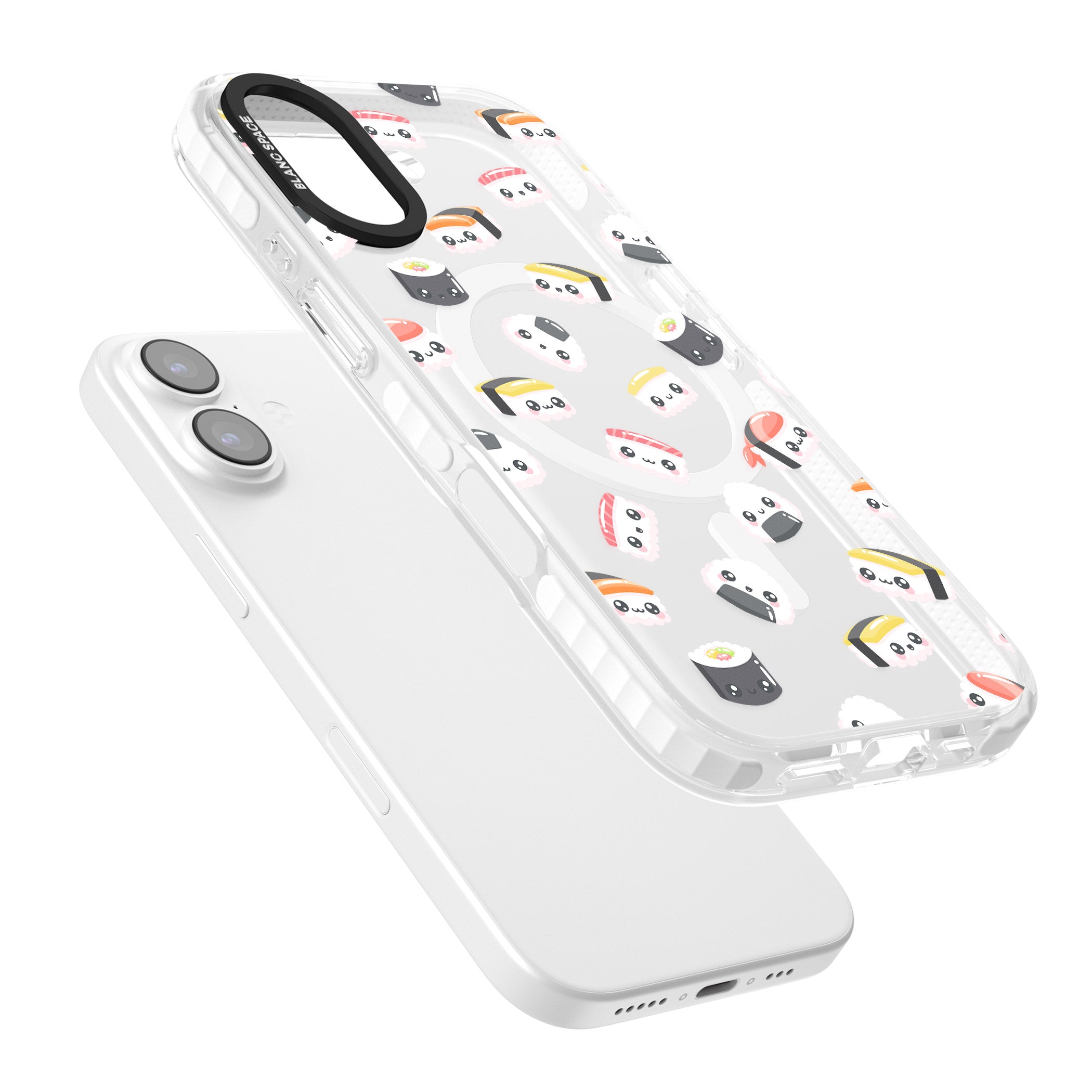 Kawaii Sushi iPhone 17 Impact Pro Clear Phone Case Colours