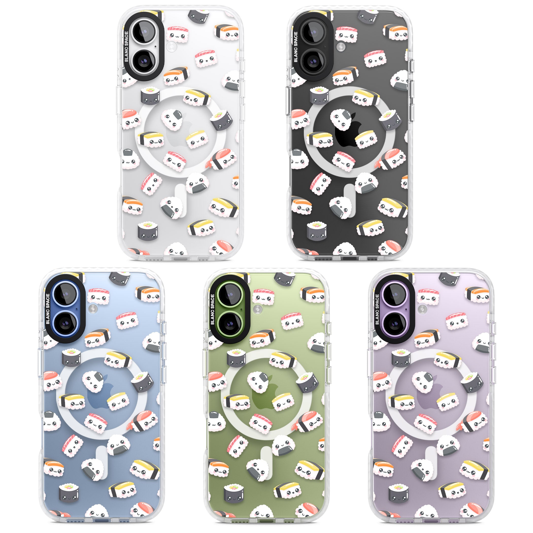 Kawaii Sushi iPhone 17 Impact Pro Clear Phone Case APT Impact Protection