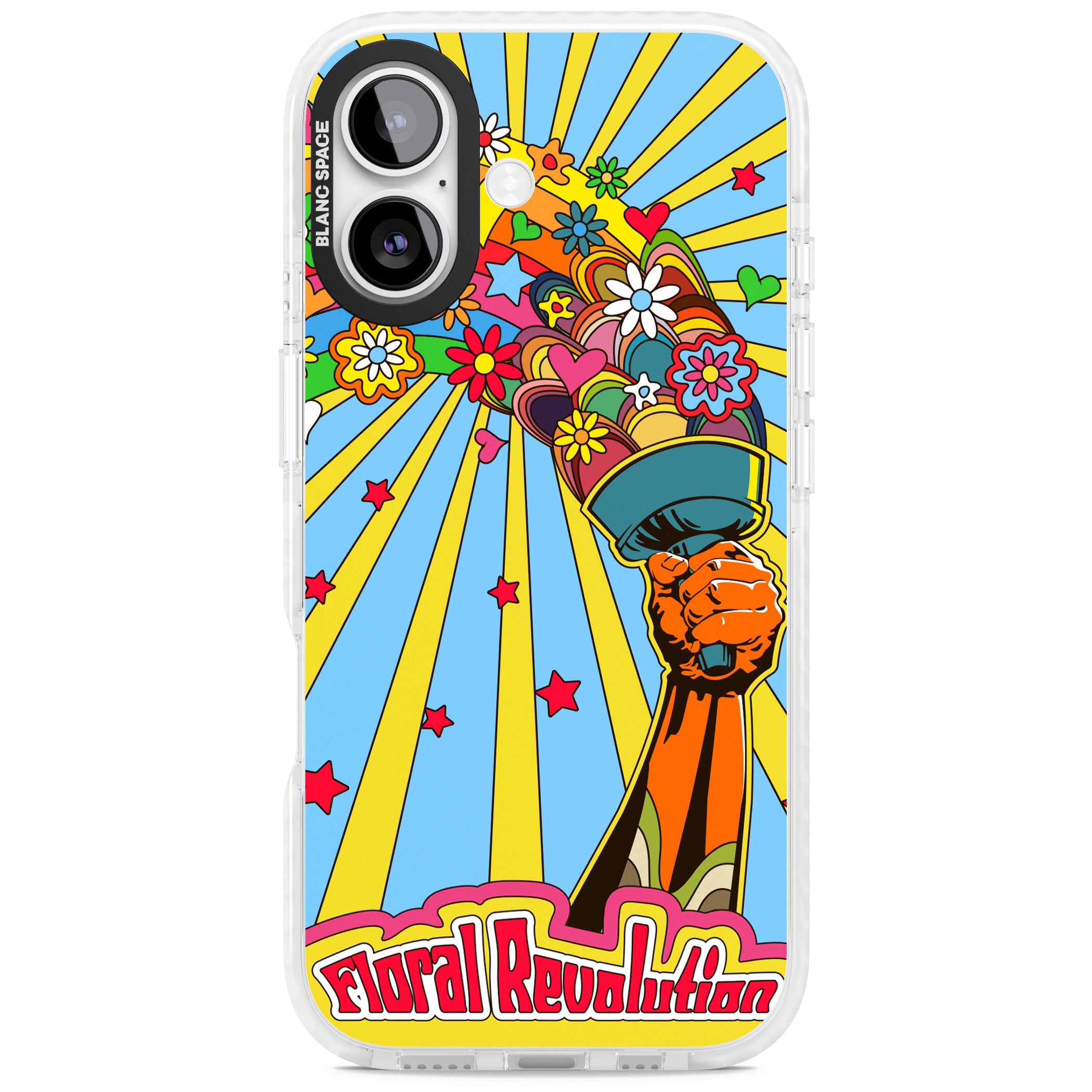 Floral Revolution iPhone 17 Impact Pro Clear Phone Case