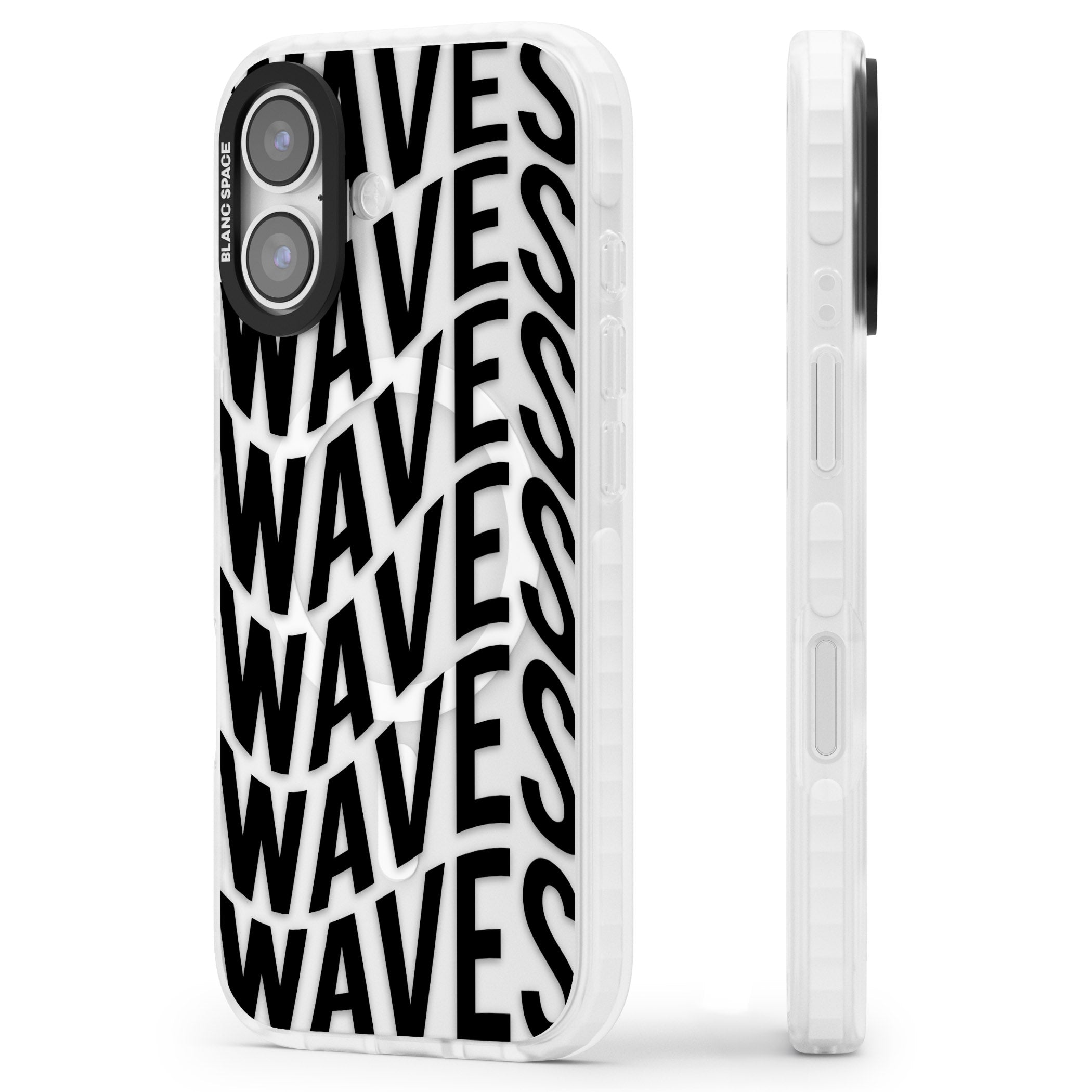 Waves iPhone 17 Impact Pro Clear Phone Case Side Profile