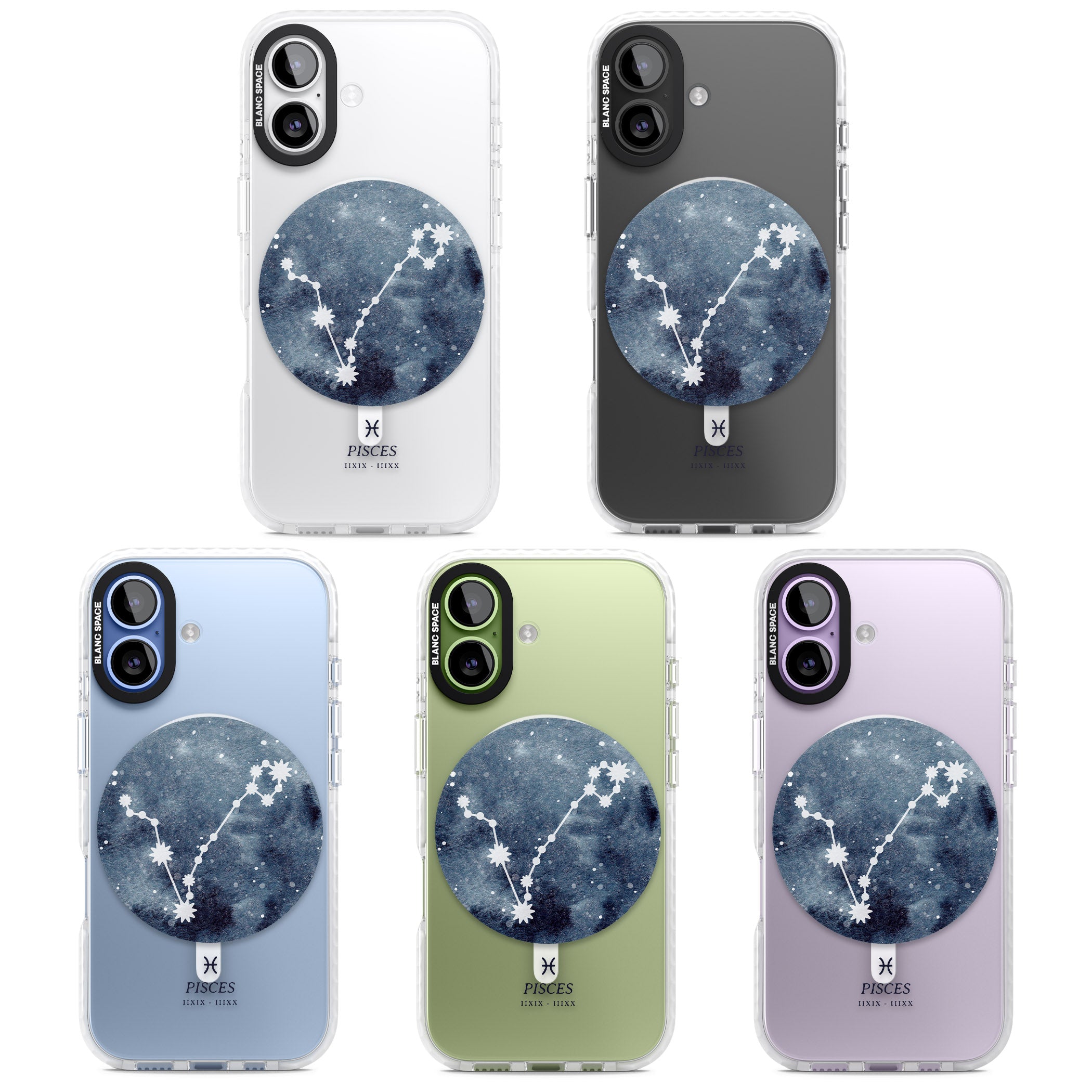 Pisces Zodiac Constellation iPhone 17 Impact Pro Clear Phone Case APT Impact Protection
