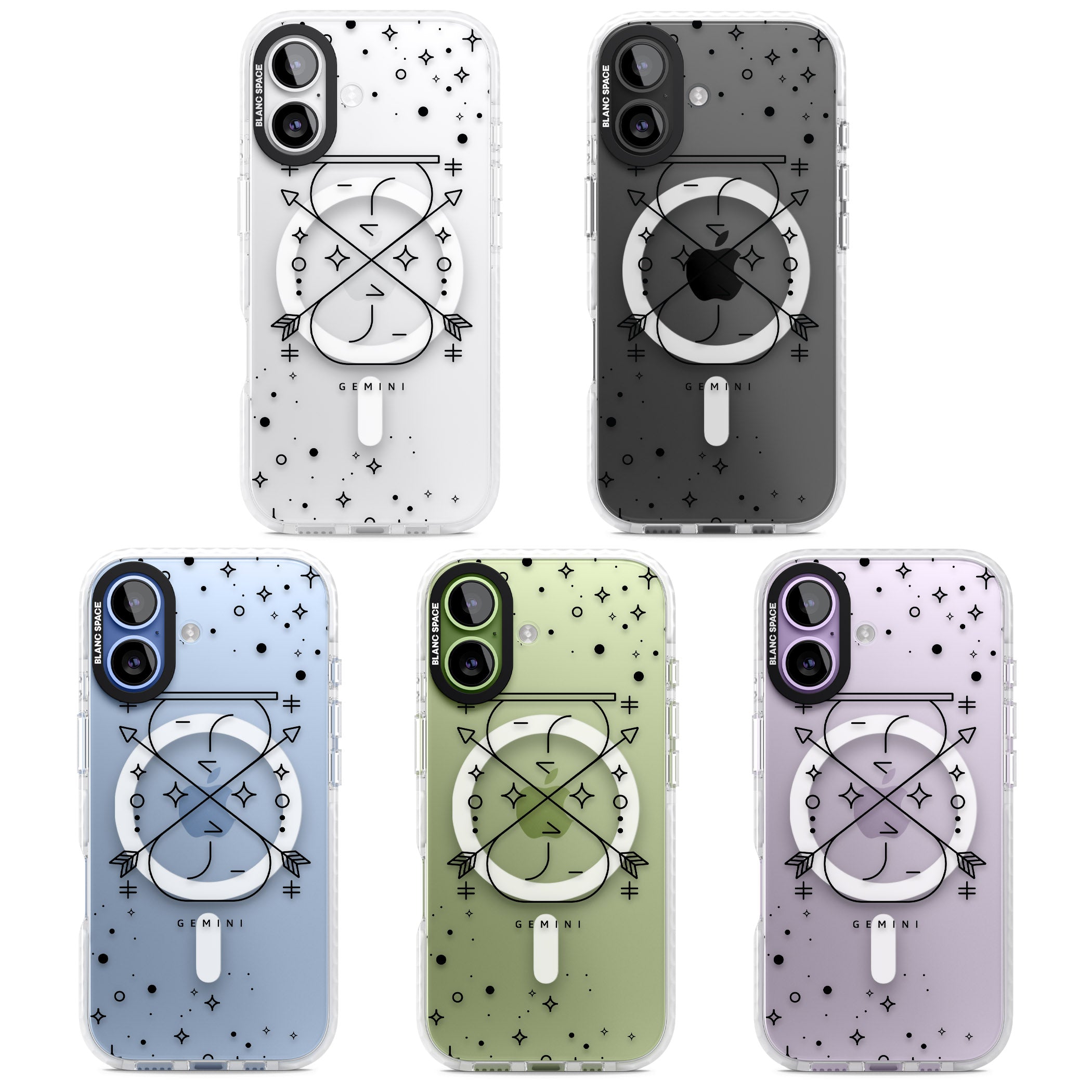 Gemini Zodiac iPhone 17 Impact Pro Clear Phone Case APT Impact Protection