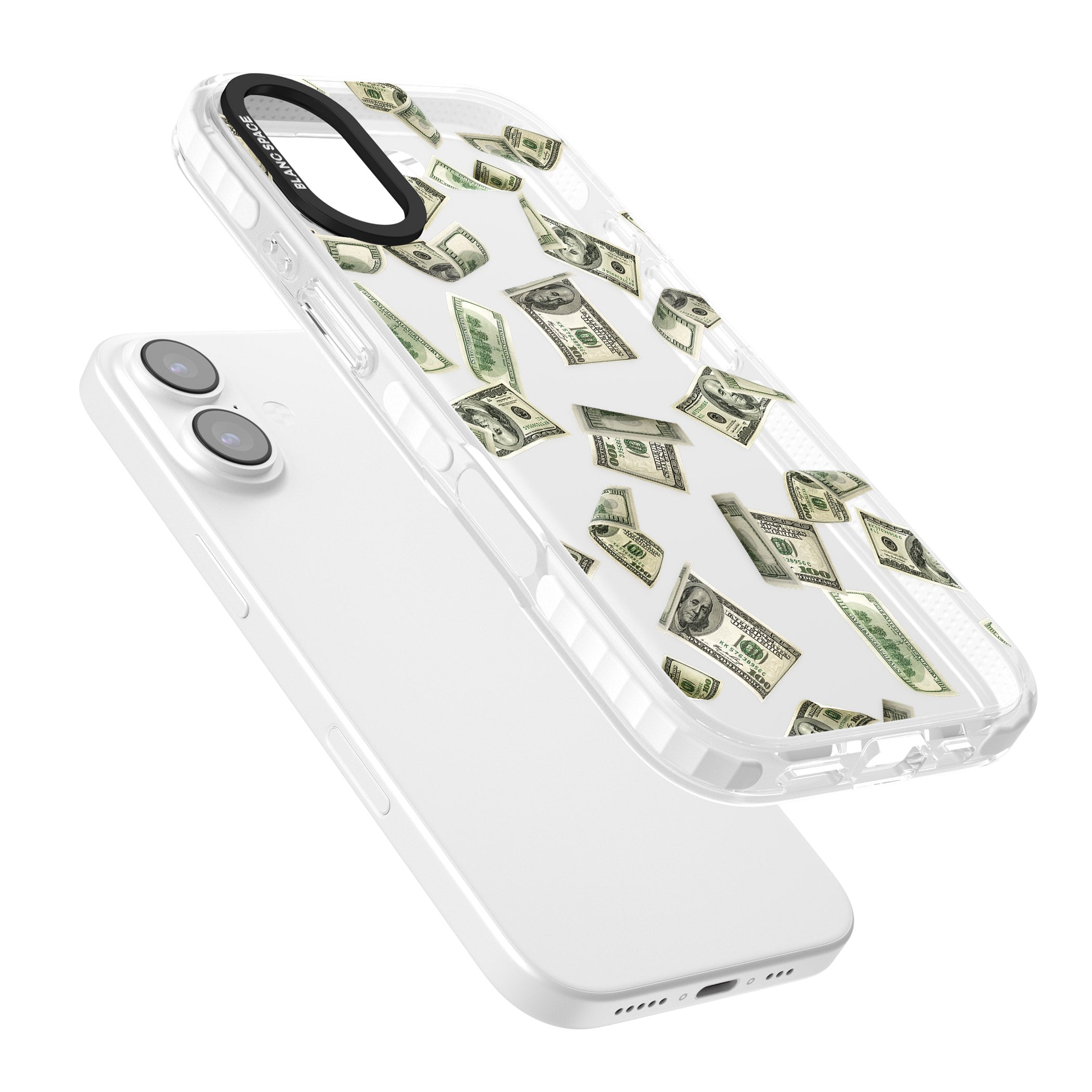 Falling Cash iPhone 17 Impact Clear Phone Case Colours