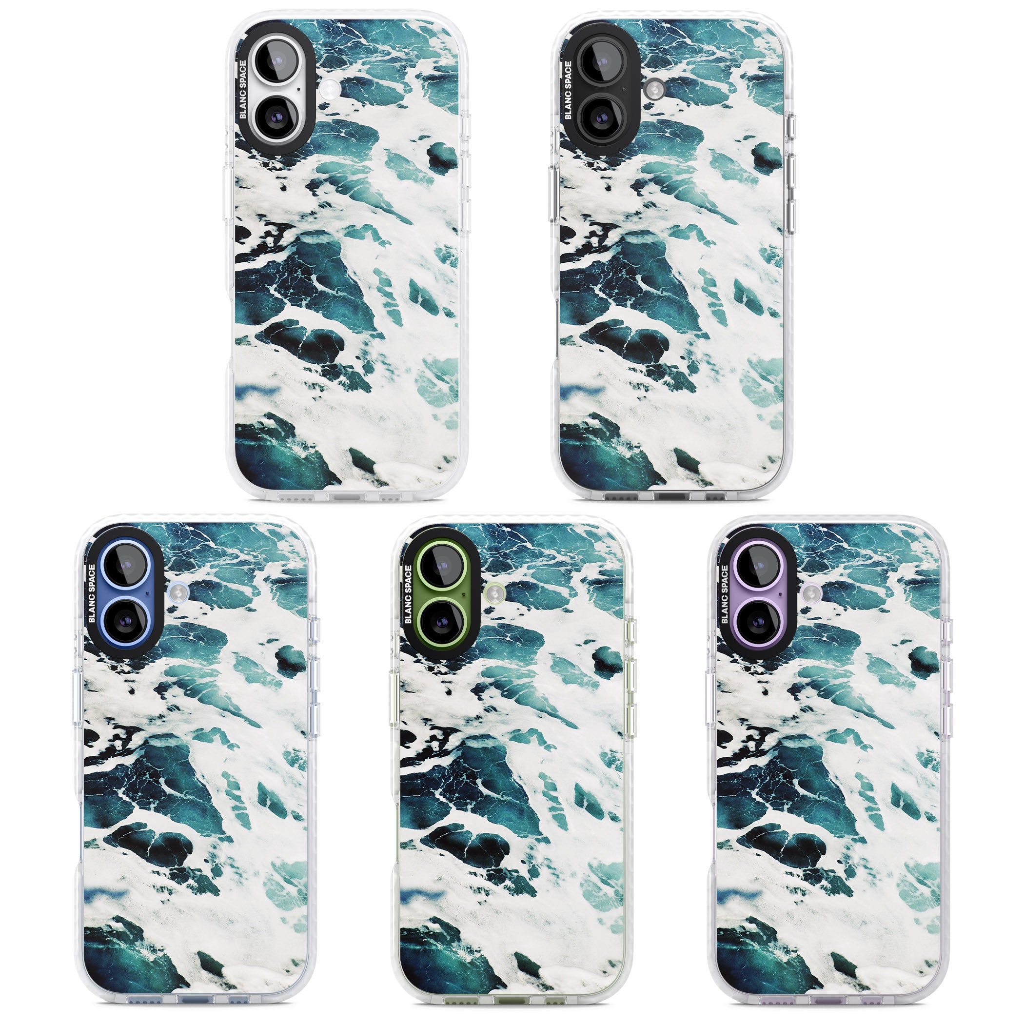 Ocean Surge iPhone 17 Impact Clear Phone Case APT Impact Protection
