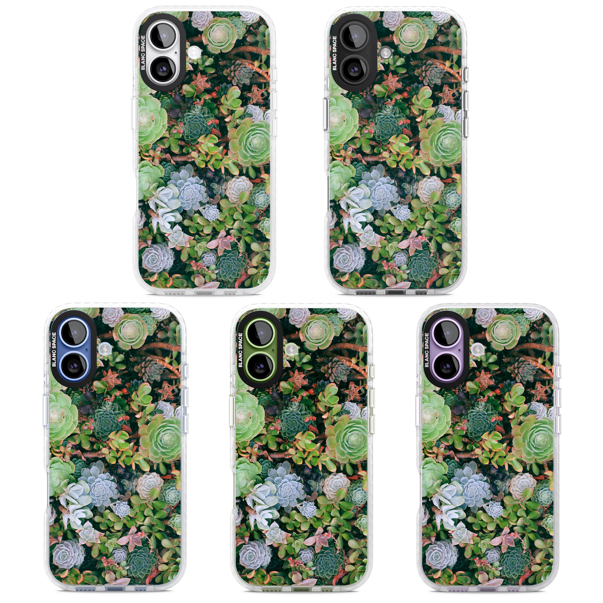 Succulent Garden iPhone 17 Impact Clear Phone Case APT Impact Protection