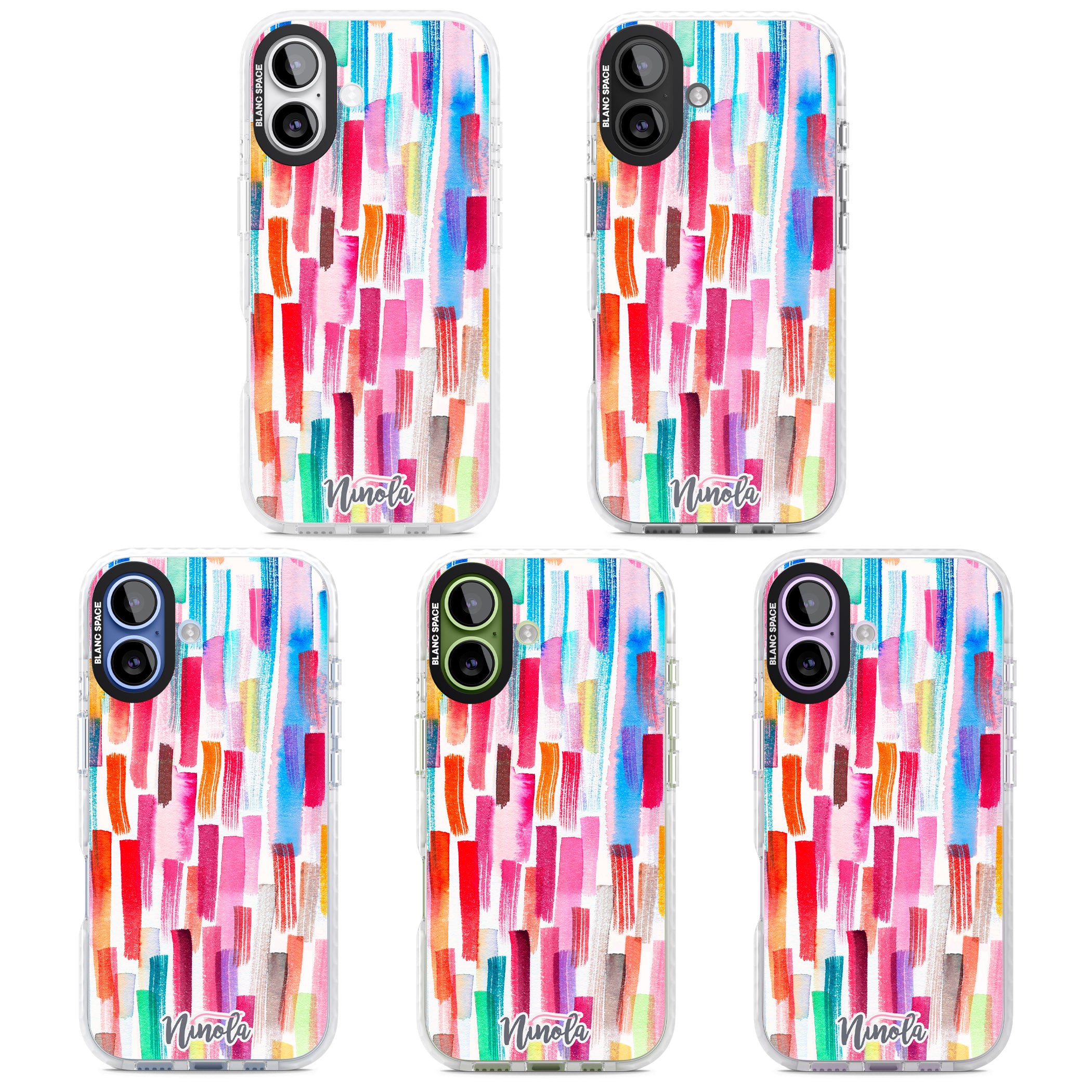 Colorful Brushstrokes iPhone 17 Impact Clear Phone Case APT Impact Protection