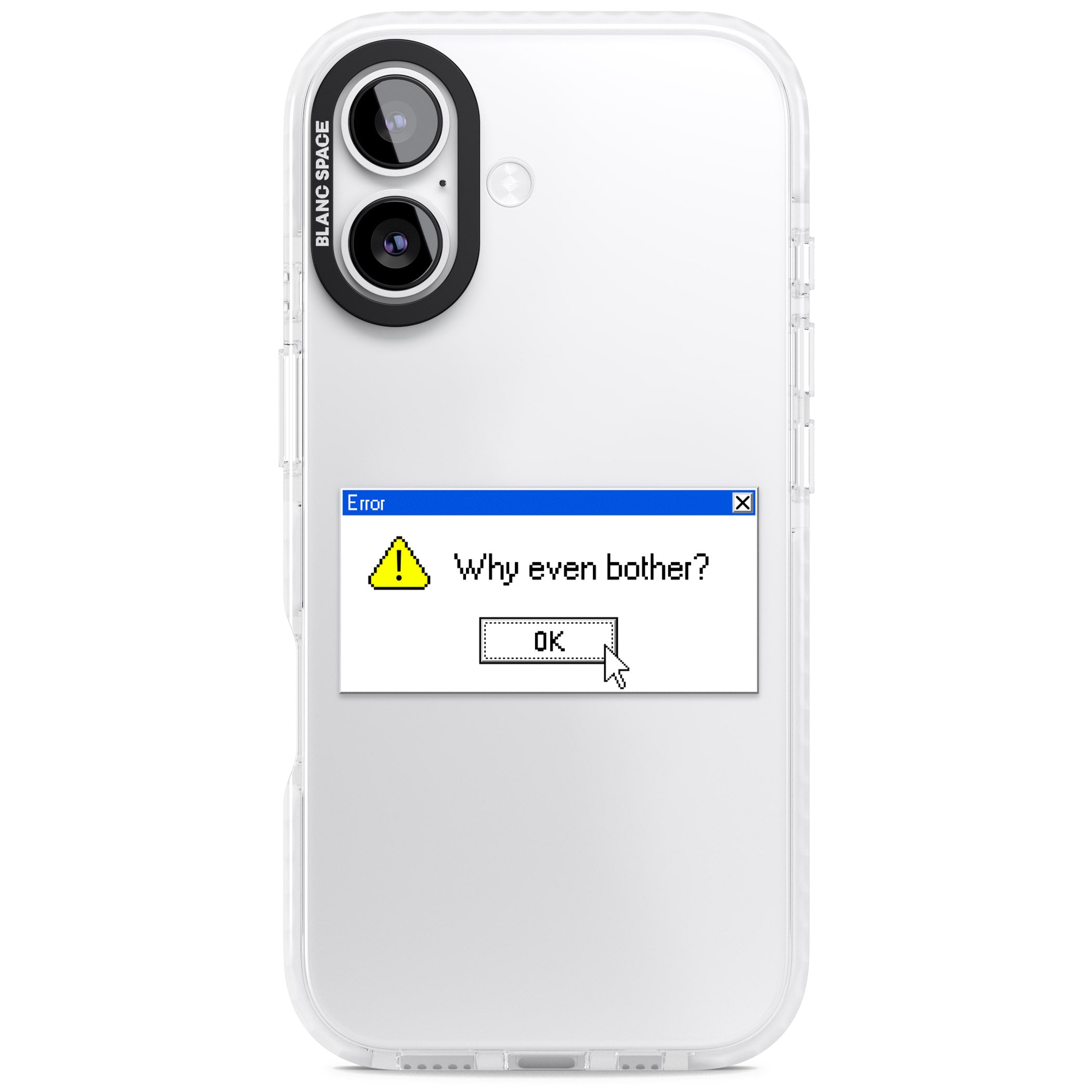 Why Even Bother Exe iPhone 17 Impact Clear Phone Case