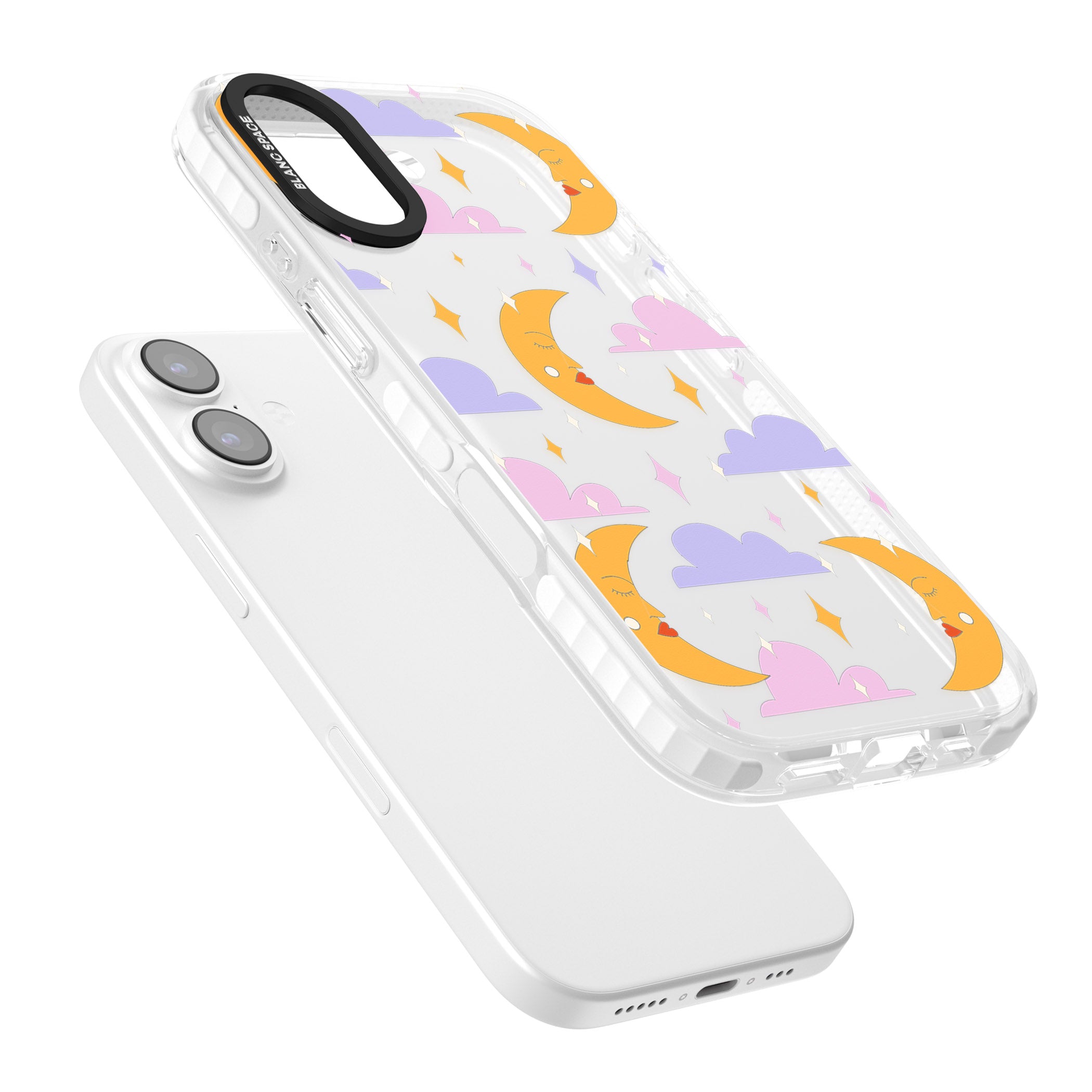 Moons & Clouds iPhone 17 Impact Clear Phone Case Colours