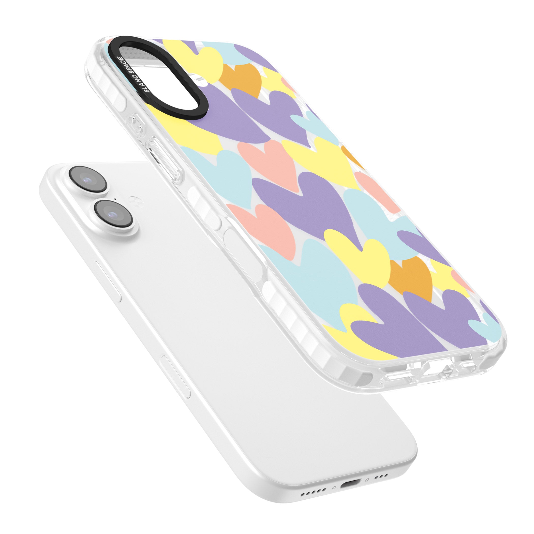 Pastel Hearts iPhone 17 Impact Clear Phone Case Colours