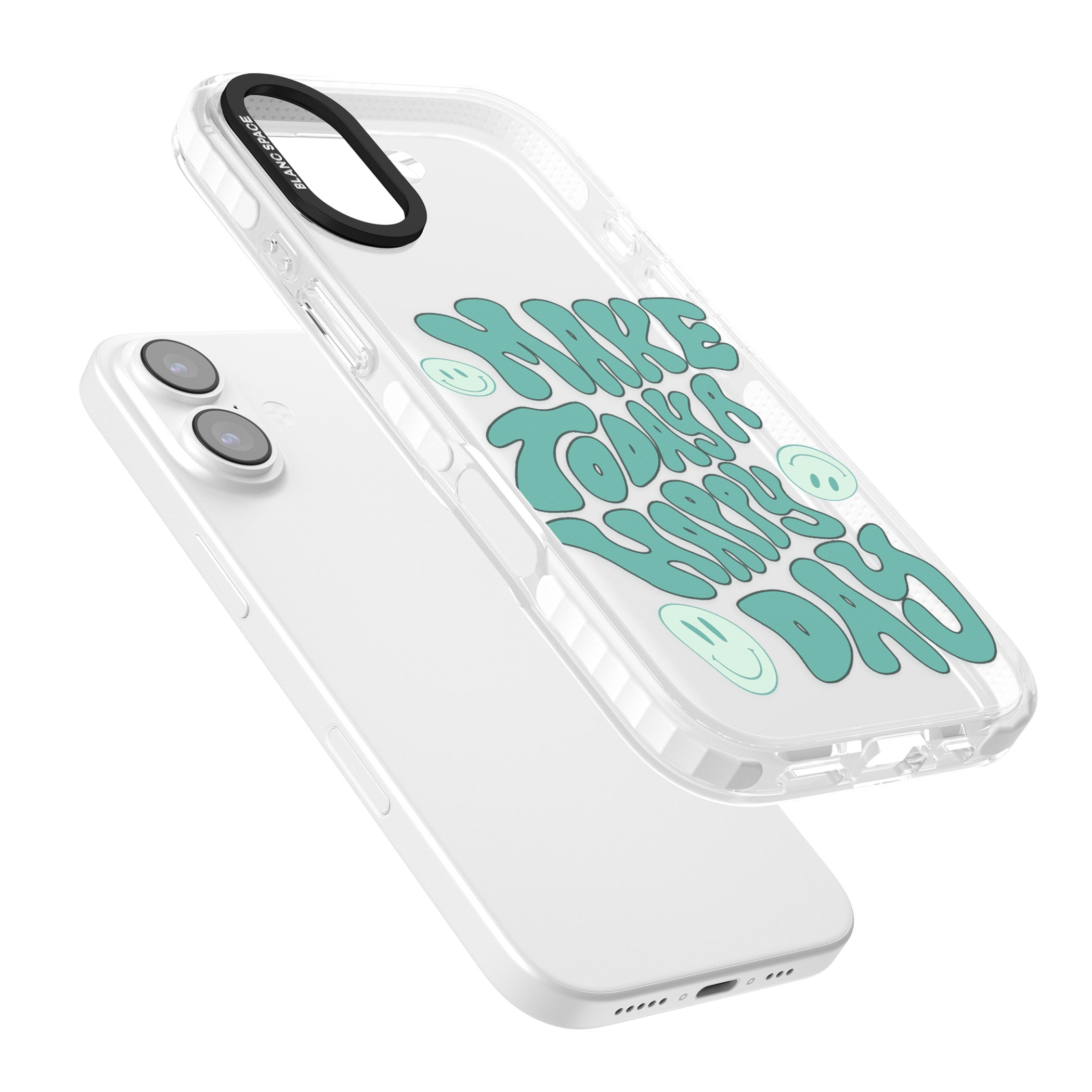 Make Today A Happy Day iPhone 17 Impact Clear Phone Case Colours