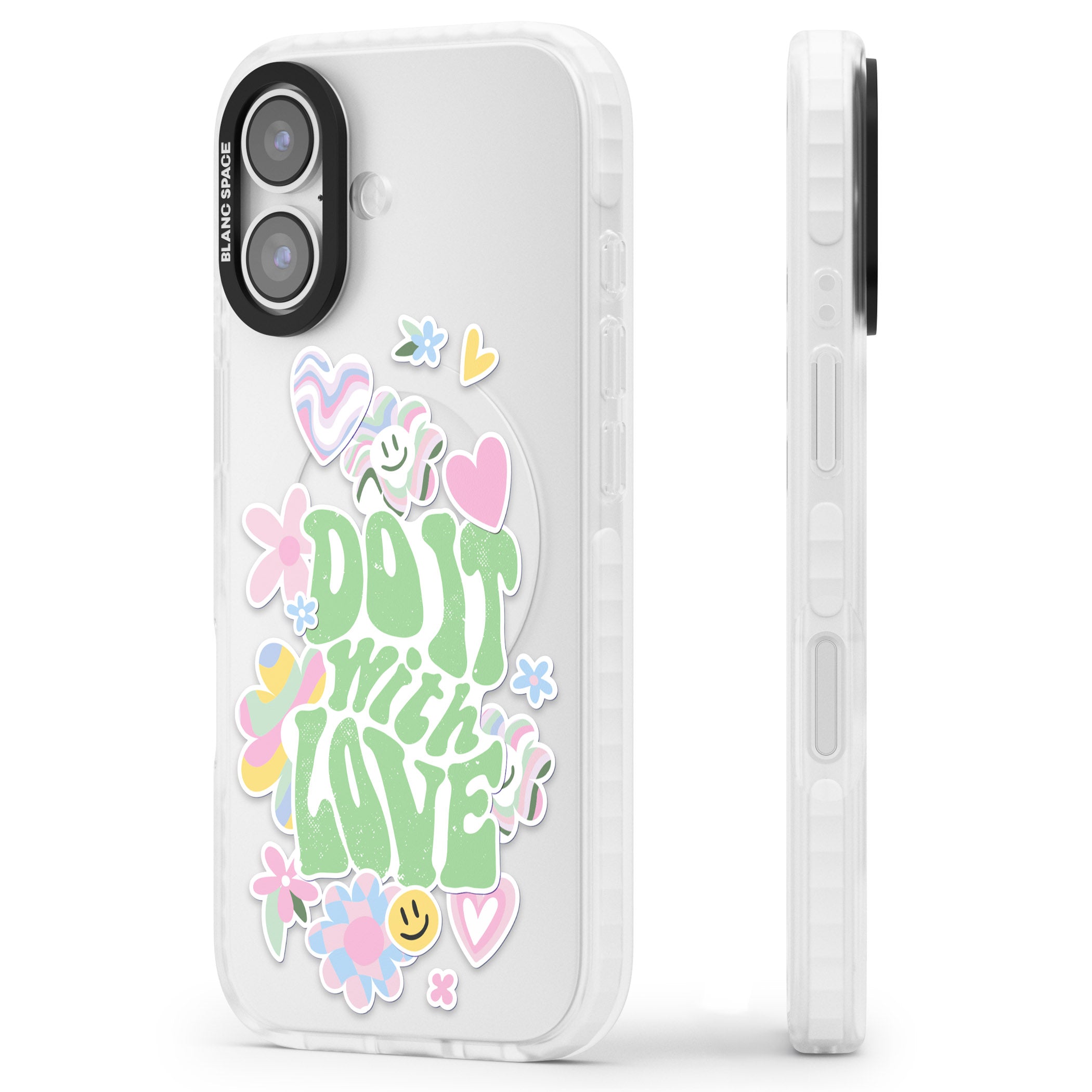Do It With Love iPhone 17 Impact Clear Phone Case Side Profile