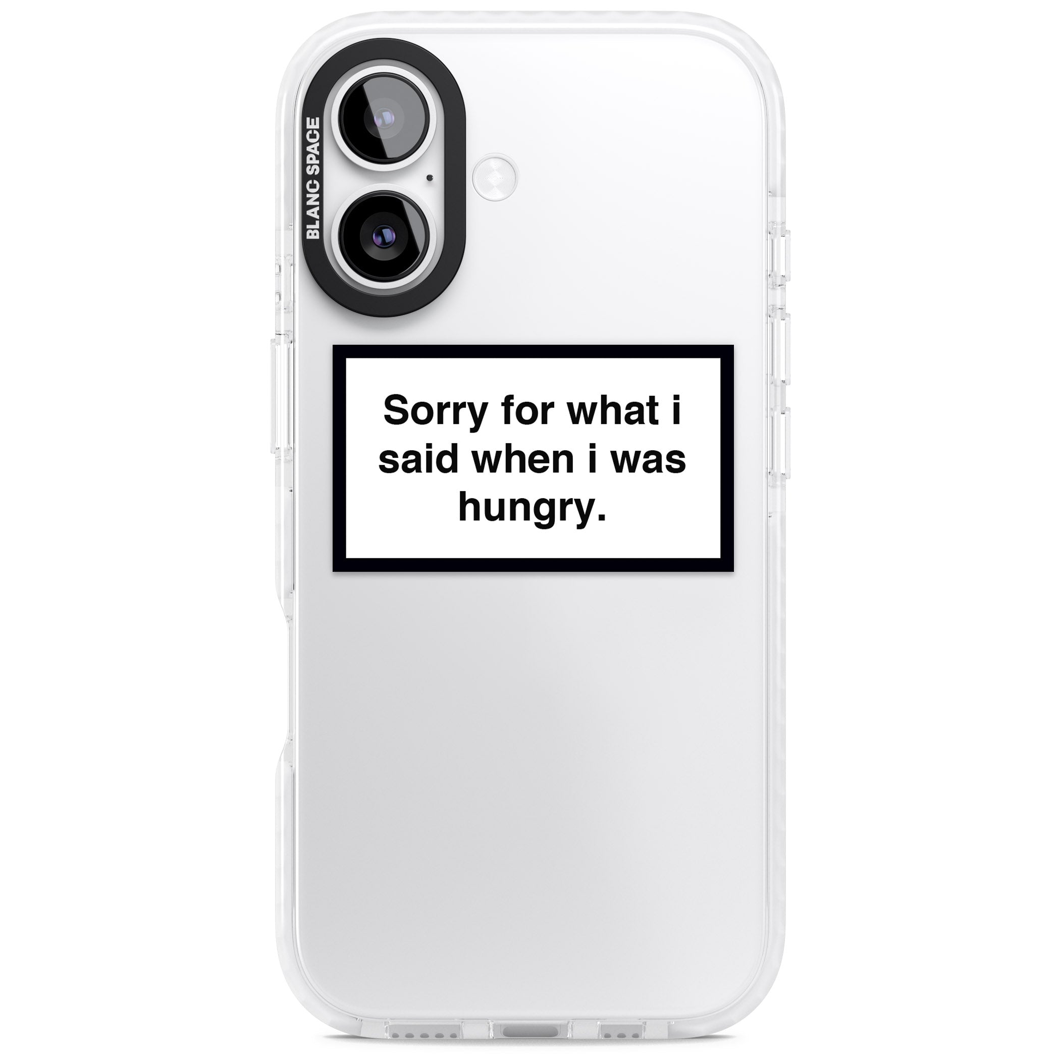 Sorry For What I Said iPhone 17 Impact Clear Phone Case