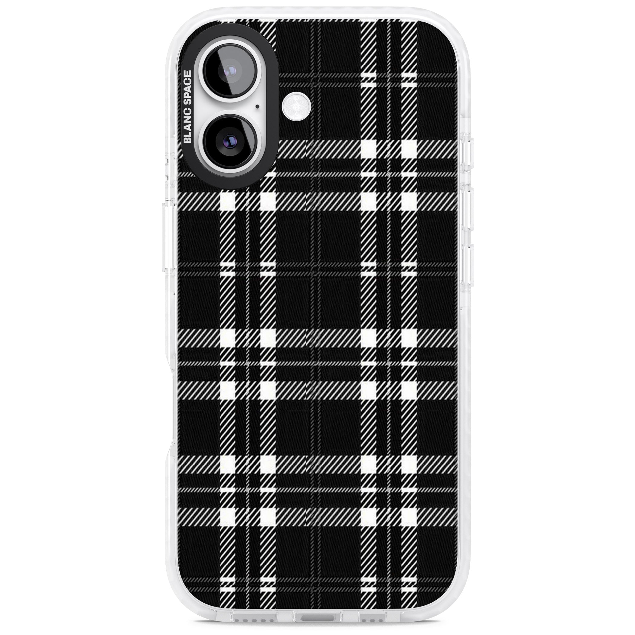 Divine Black Plaid iPhone 17 Impact Clear Phone Case
