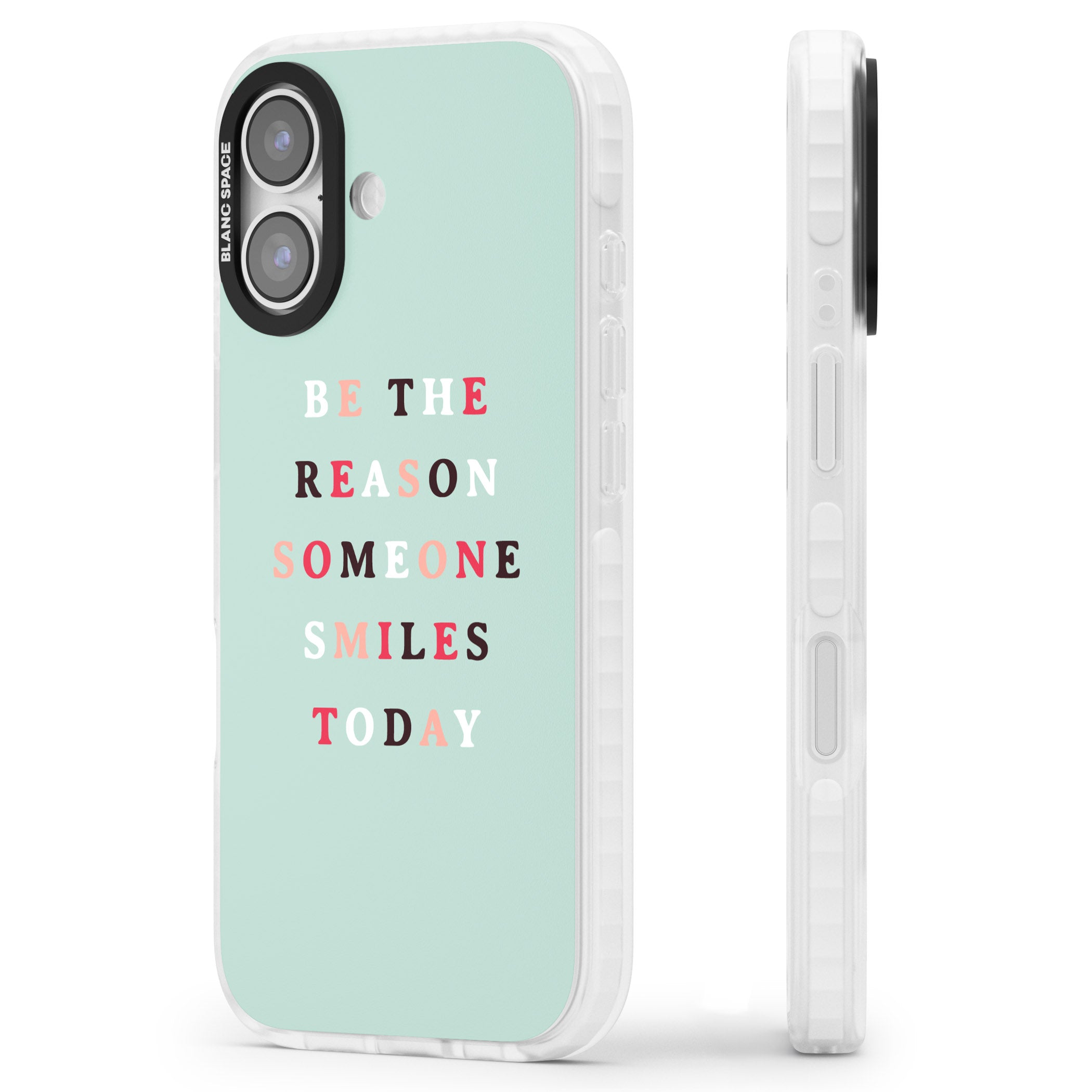 Be The Reason Quote iPhone 17 Impact Clear Phone Case Side Profile