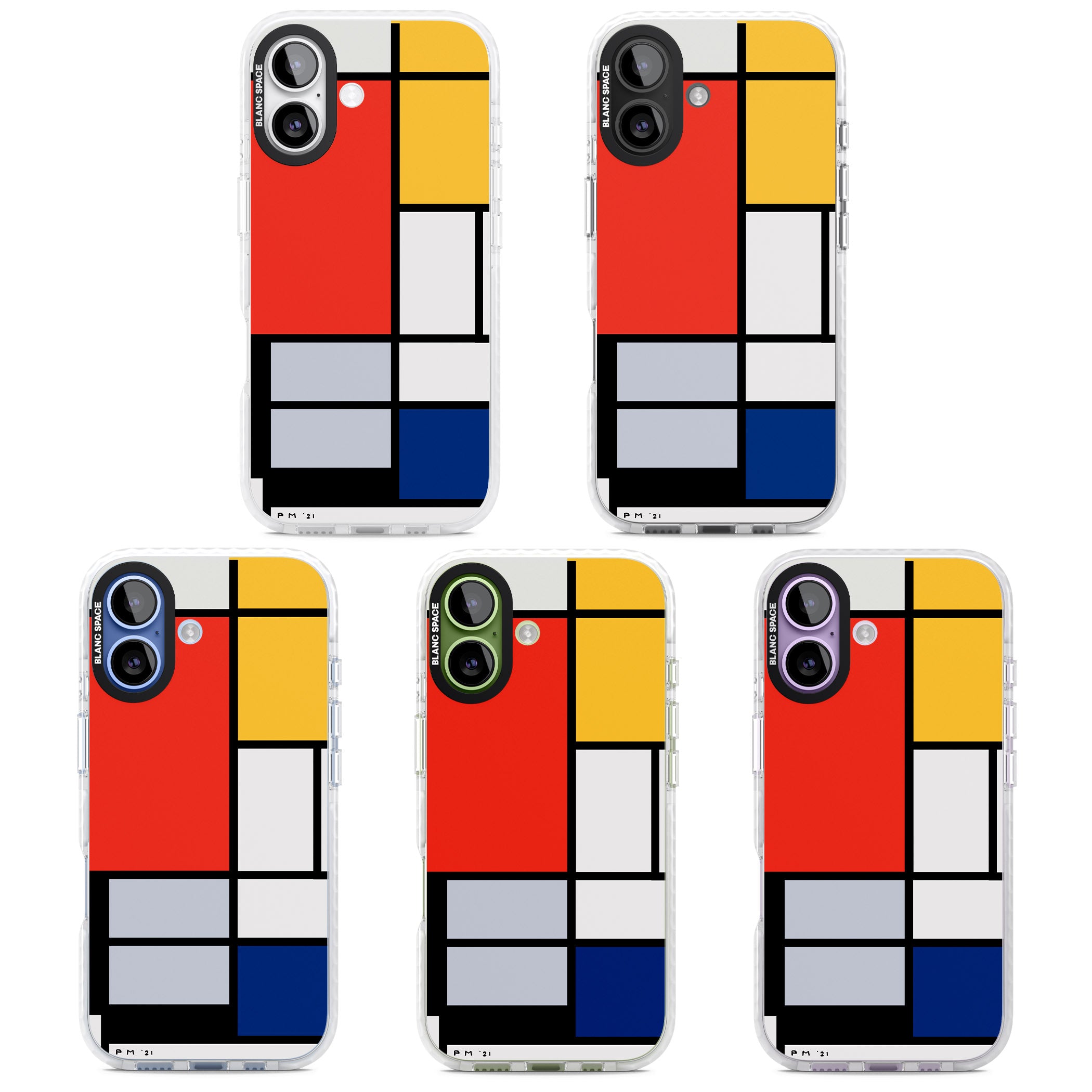 Piet Mondrian'S Composition iPhone 17 Impact Clear Phone Case APT Impact Protection