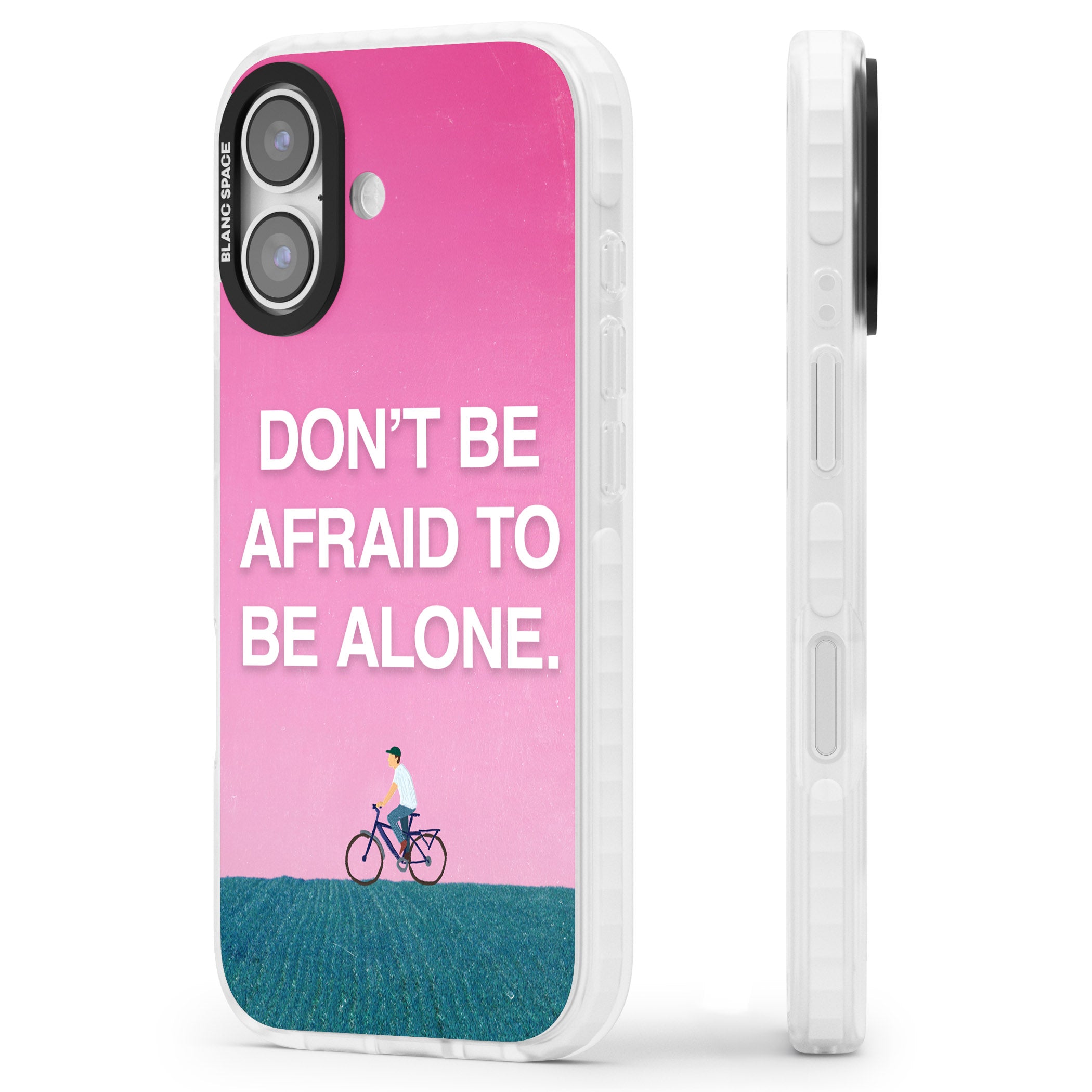 Don'T Be Afraid To Be Alone iPhone 17 Impact Clear Phone Case Side Profile