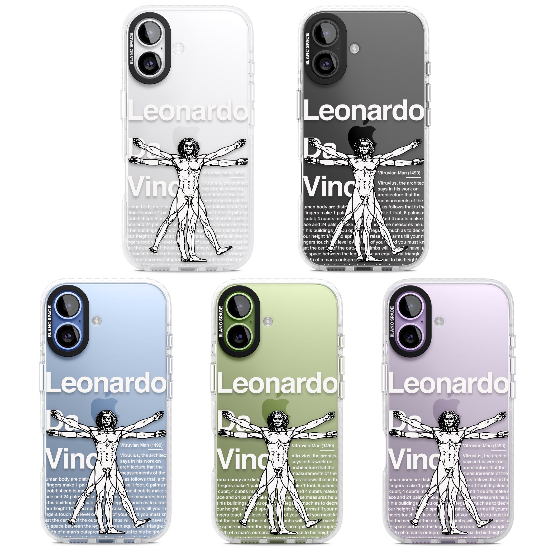 Vitruvian Man iPhone 17 Impact Clear Phone Case APT Impact Protection