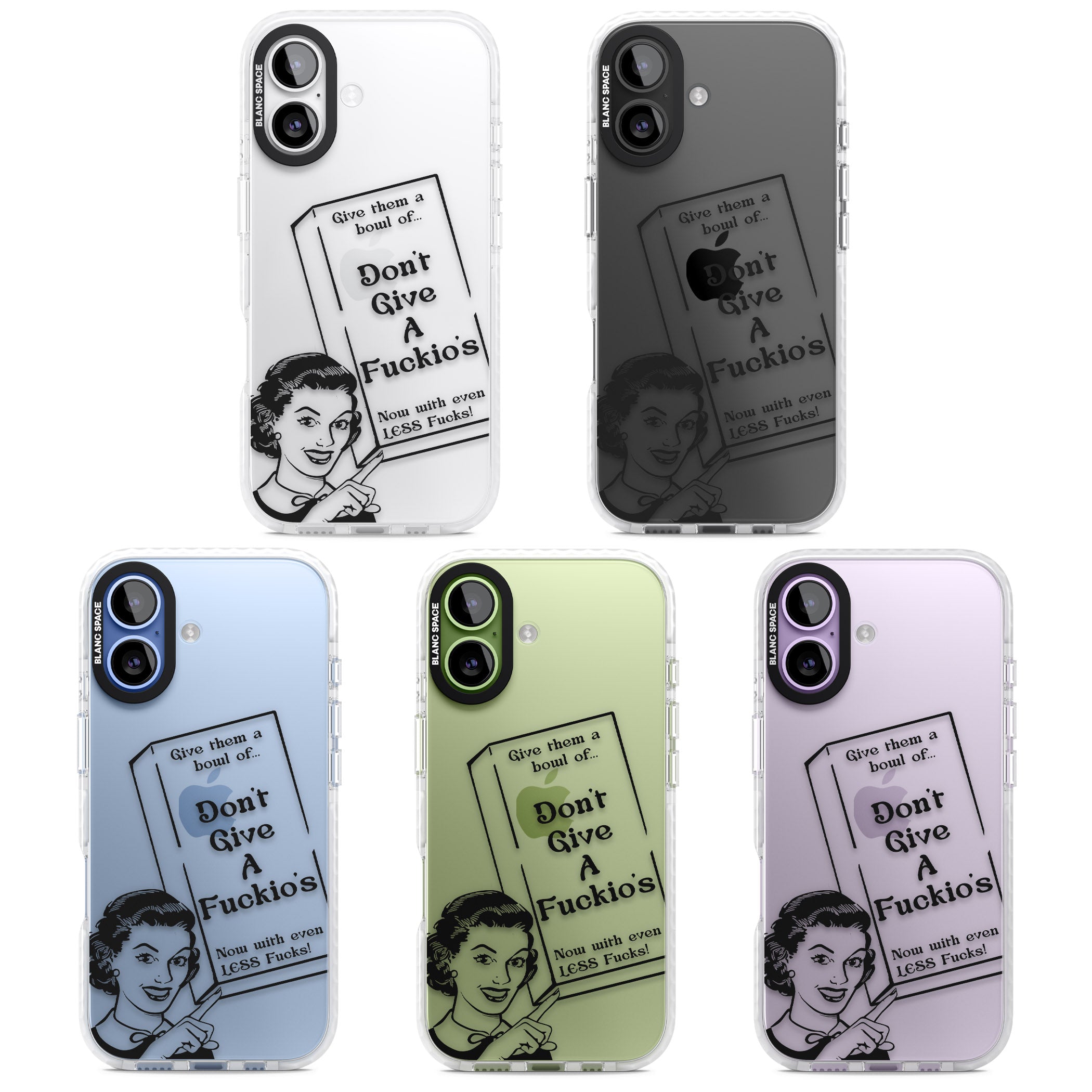 Dont Give A F Ckios Cereal iPhone 17 Impact Clear Phone Case APT Impact Protection