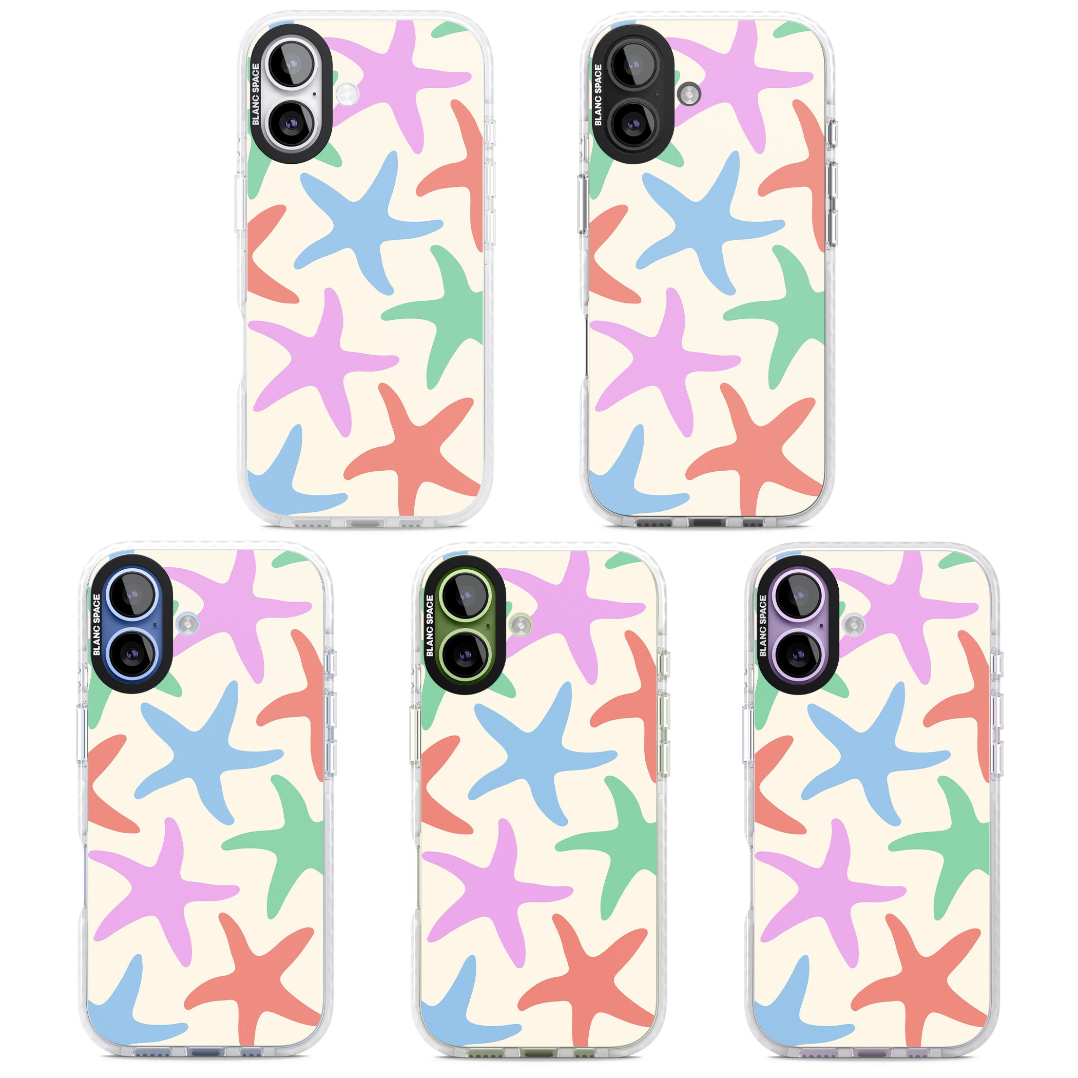 Pastel Starfish iPhone 17 Impact Clear Phone Case APT Impact Protection