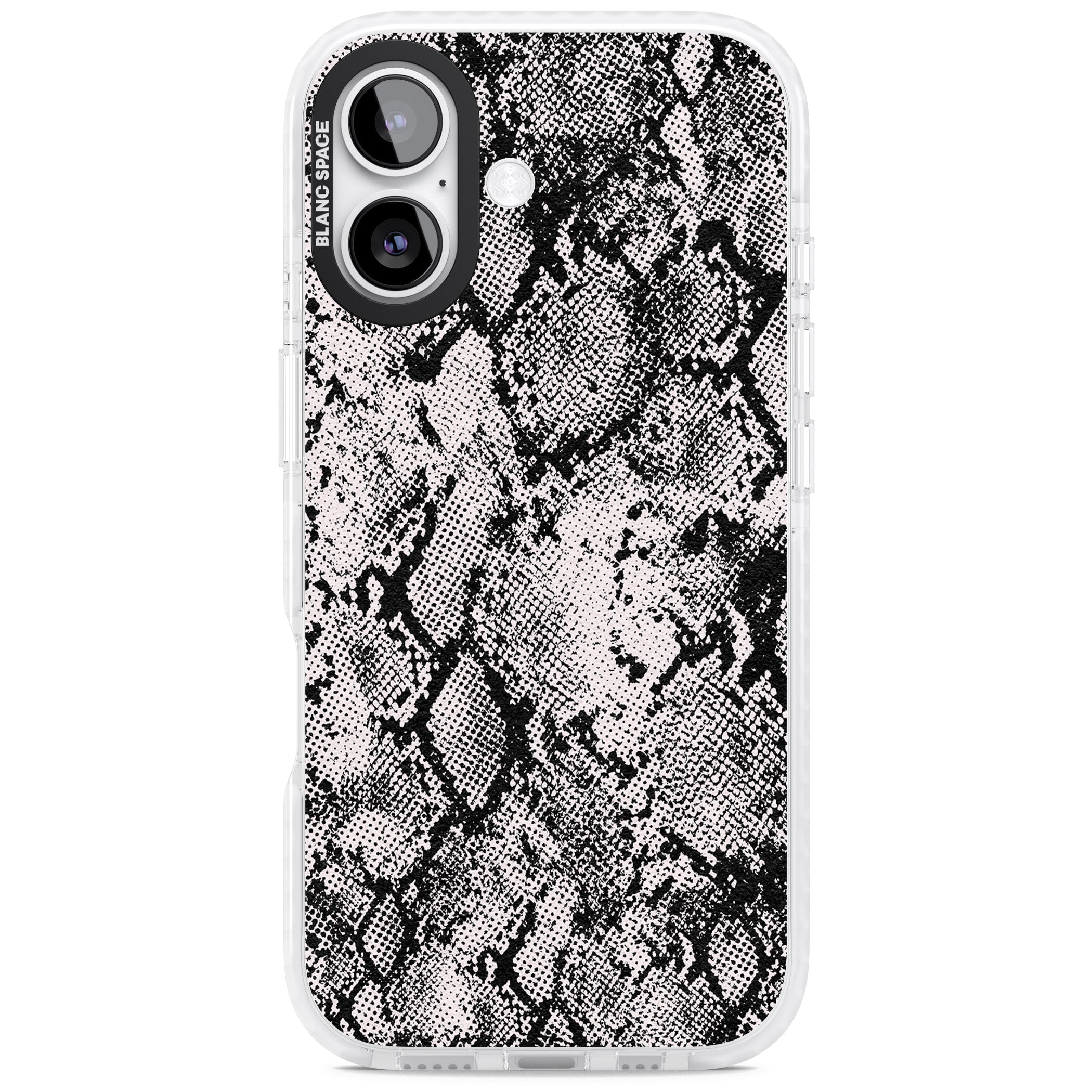 Pastel Snakeskin Grey iPhone 17 Impact Clear Phone Case