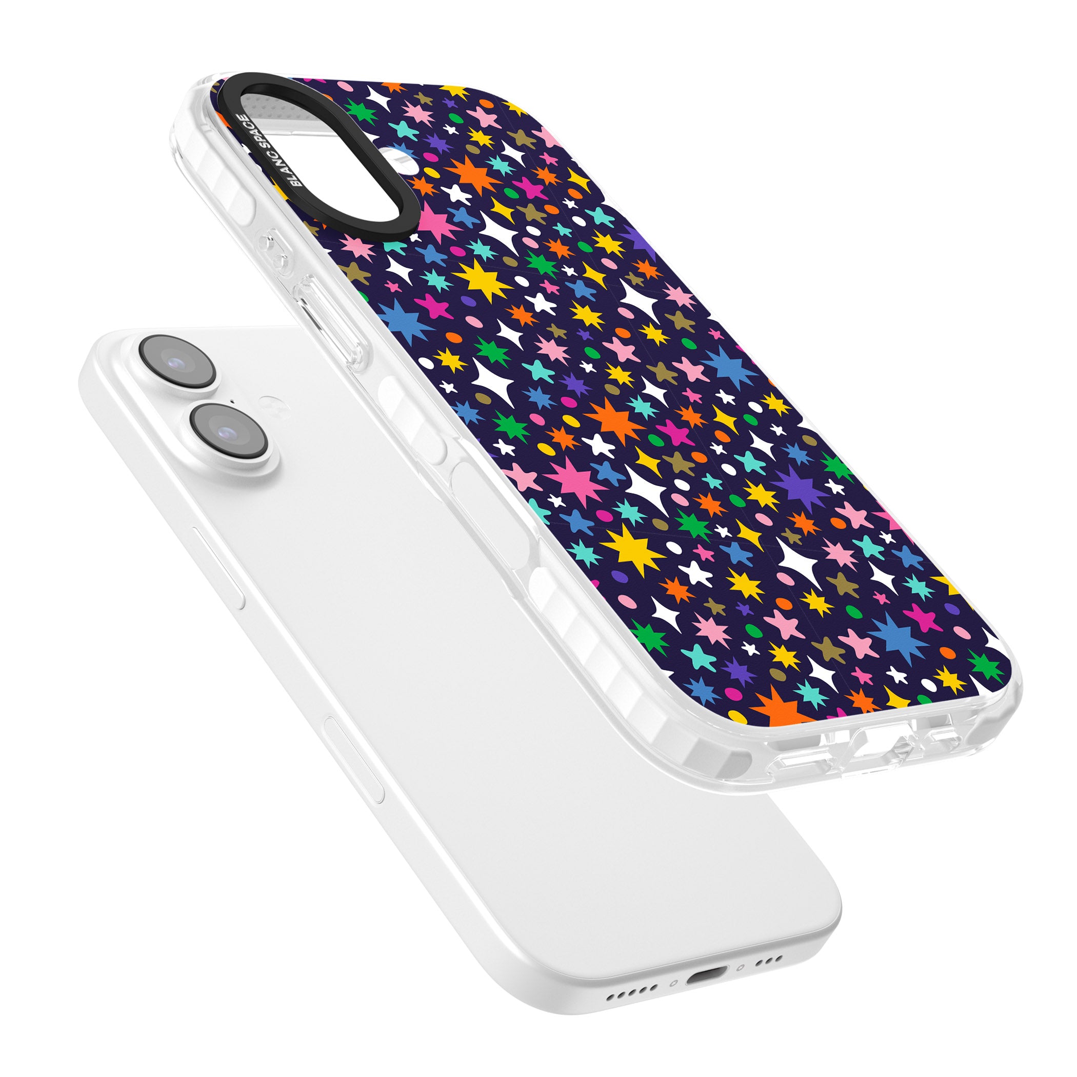 Rainbow Starburst (Purple) iPhone 17 Impact Clear Phone Case Colours