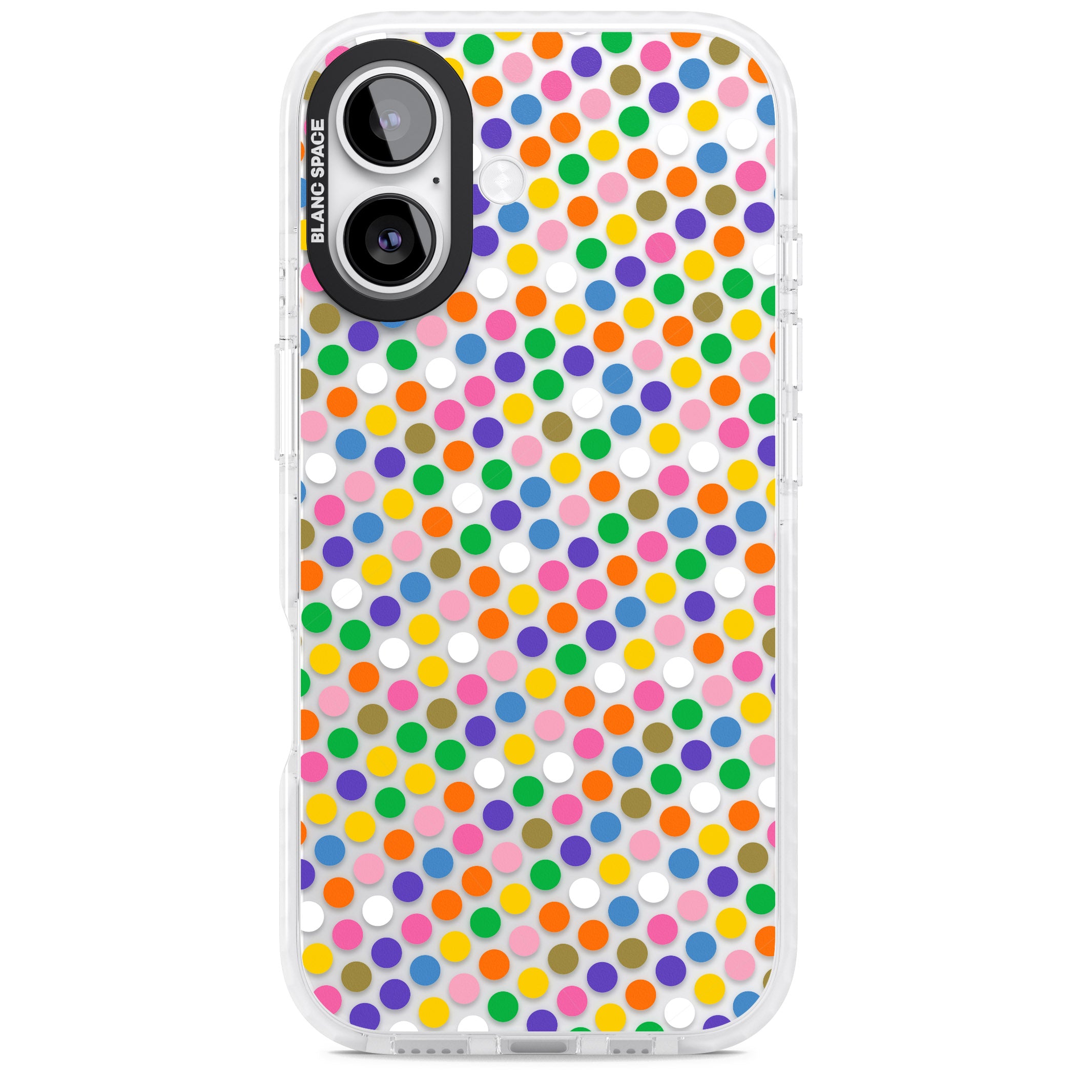Multicolour Polka Dot Fiesta iPhone 17 Impact Clear Phone Case
