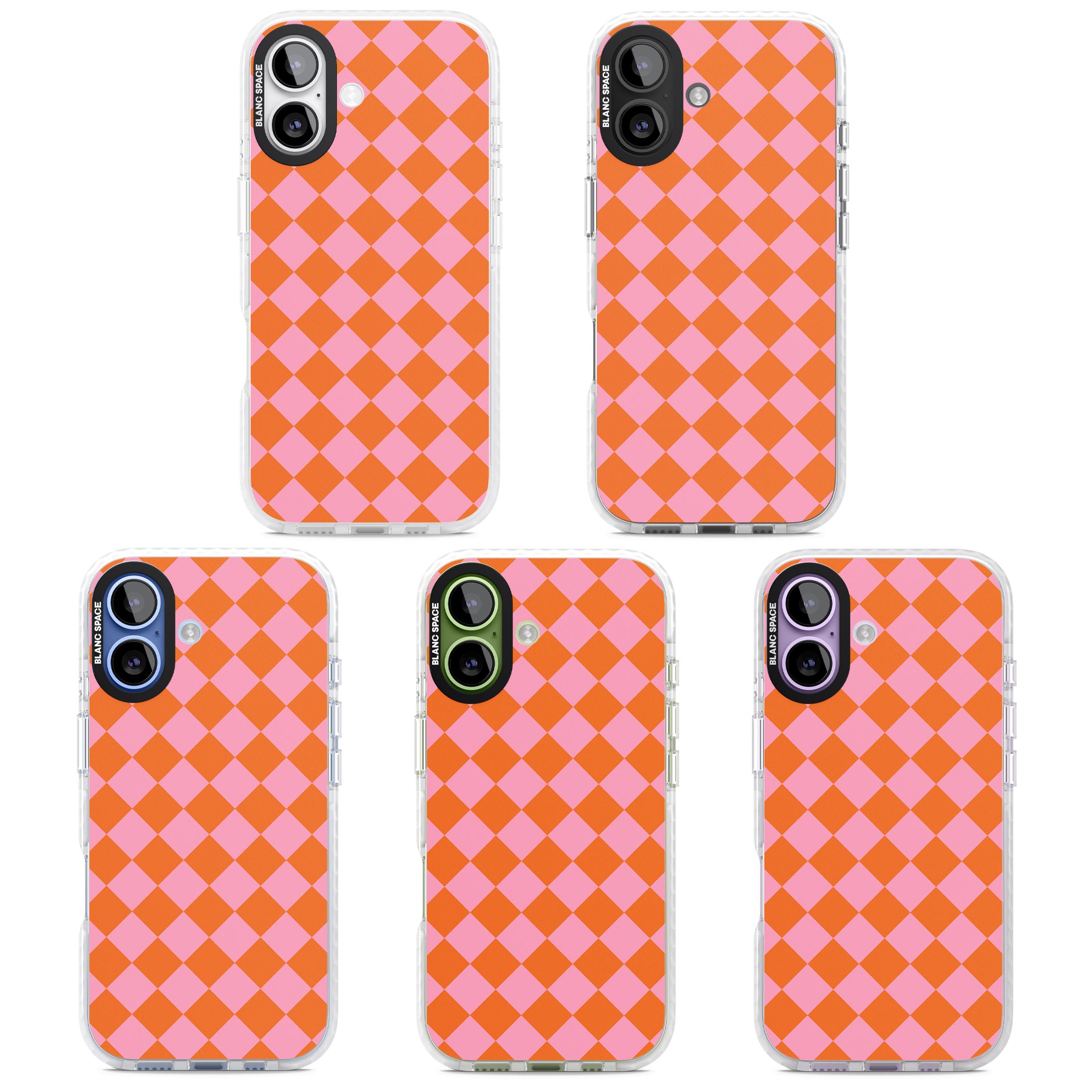 Retro Sunset Diamond Plaid iPhone 17 Impact Clear Phone Case APT Impact Protection