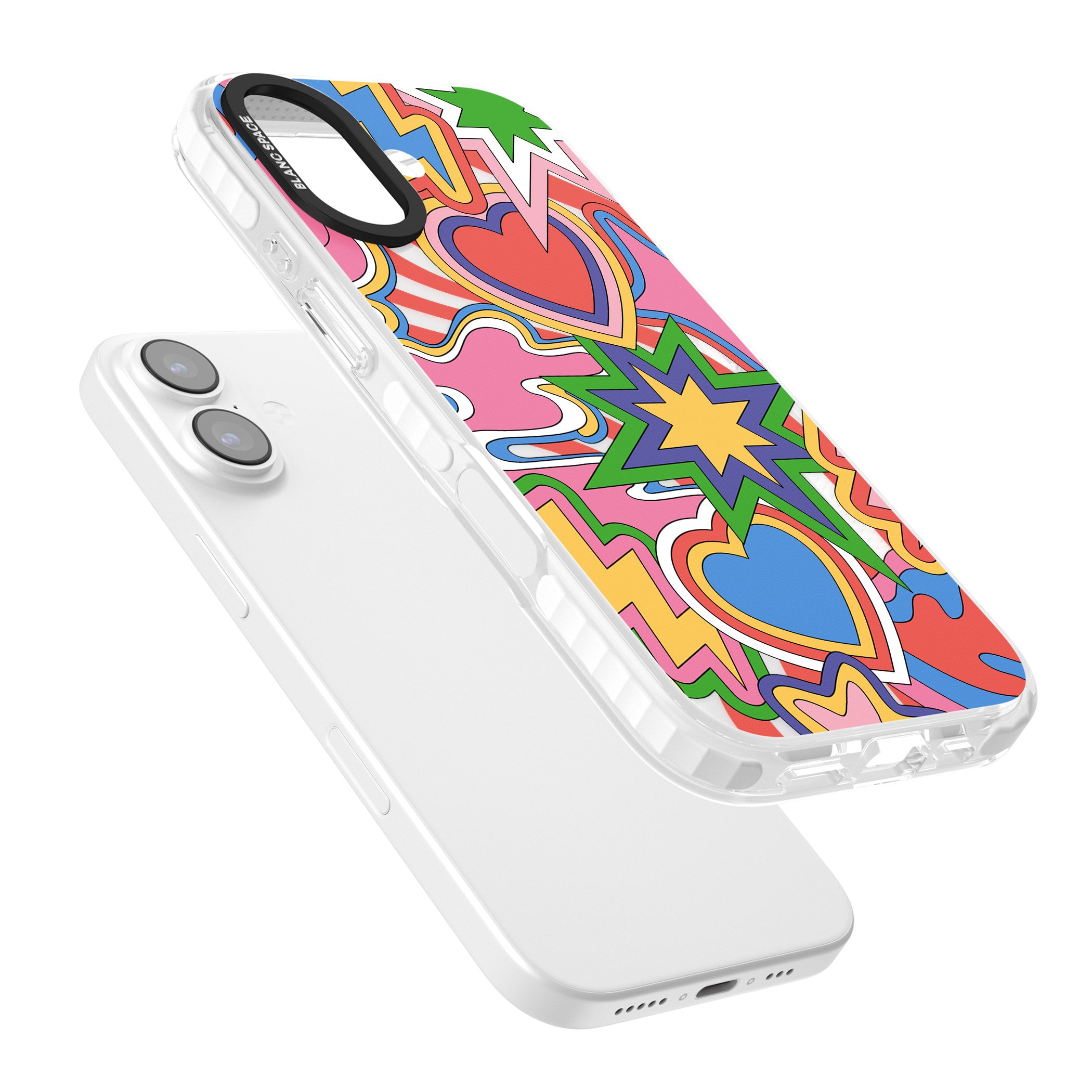 Psychedelic Pop Art Explosion iPhone 17 Impact Clear Phone Case Colours