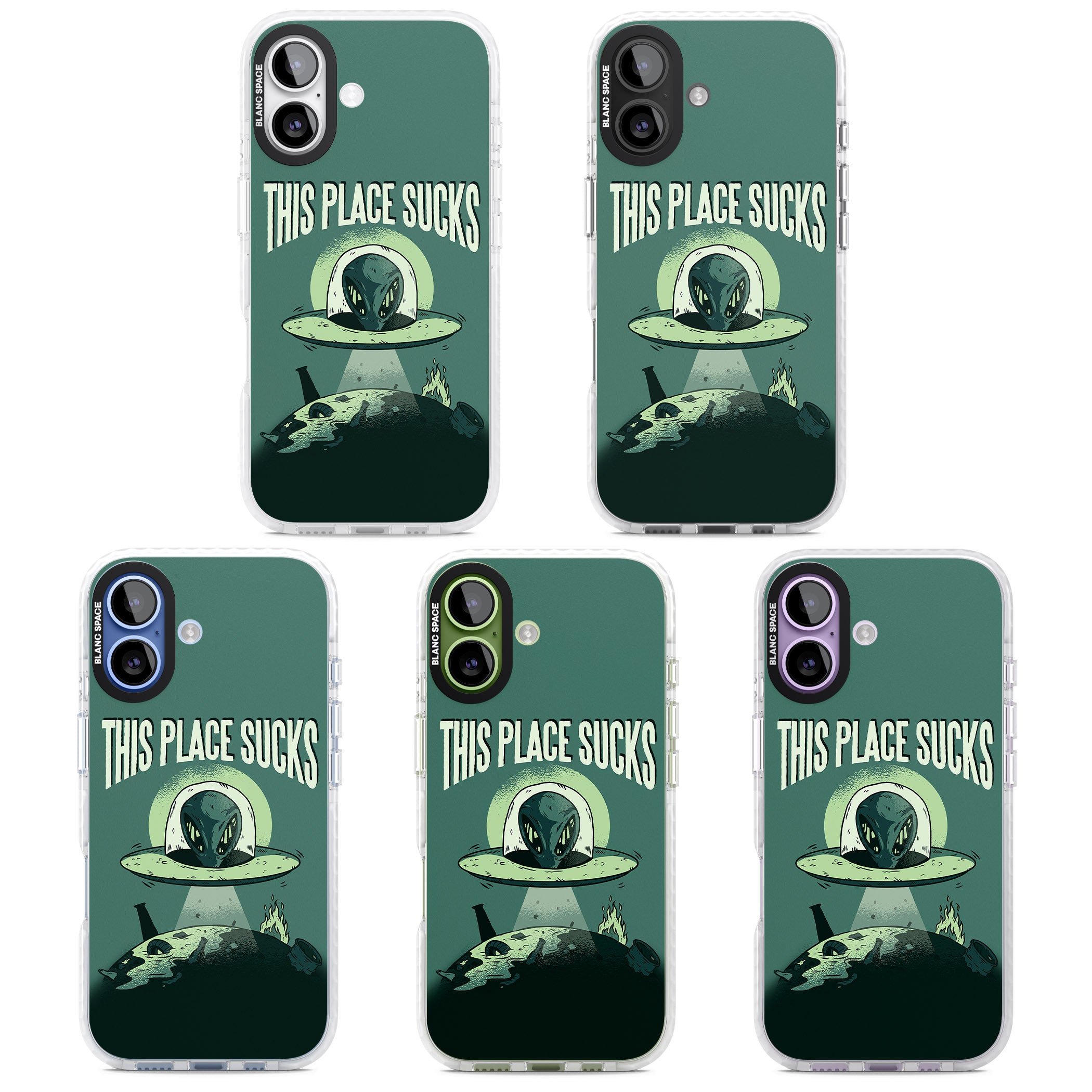 Earth Sucks iPhone 17 Impact Clear Phone Case APT Impact Protection