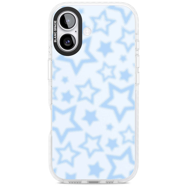 Blue Halftone Stars