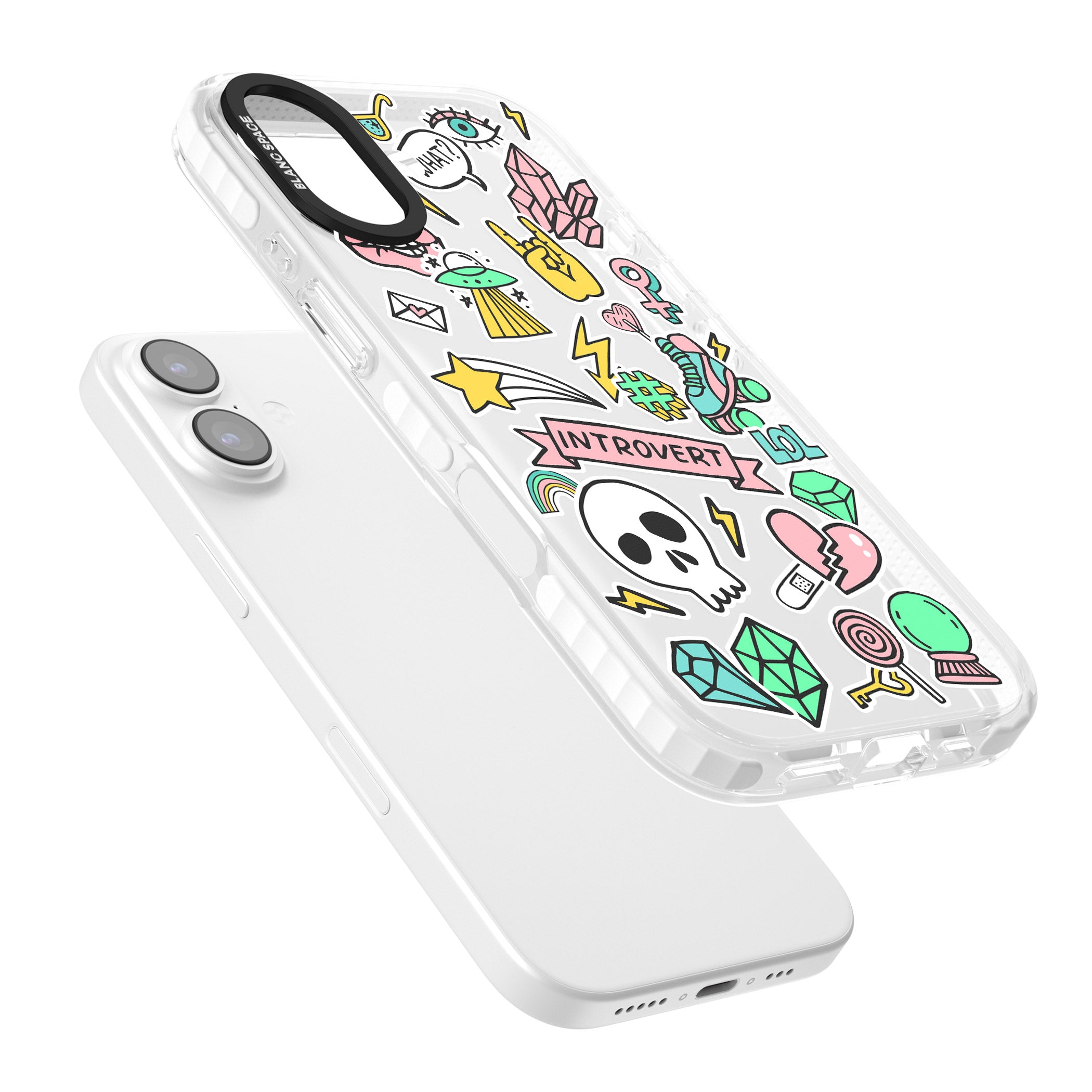 Introvert Sticker iPhone 17 Impact Clear Phone Case Colours