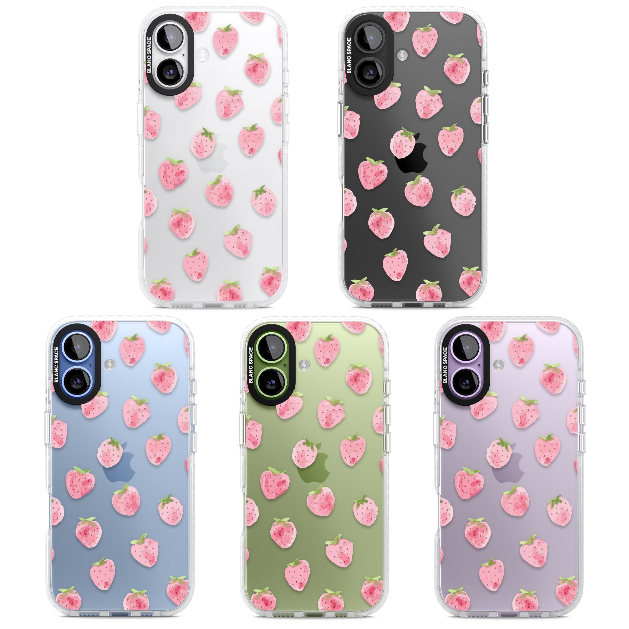 Classic Strawberry iPhone 17 Impact Clear Phone Case APT Impact Protection