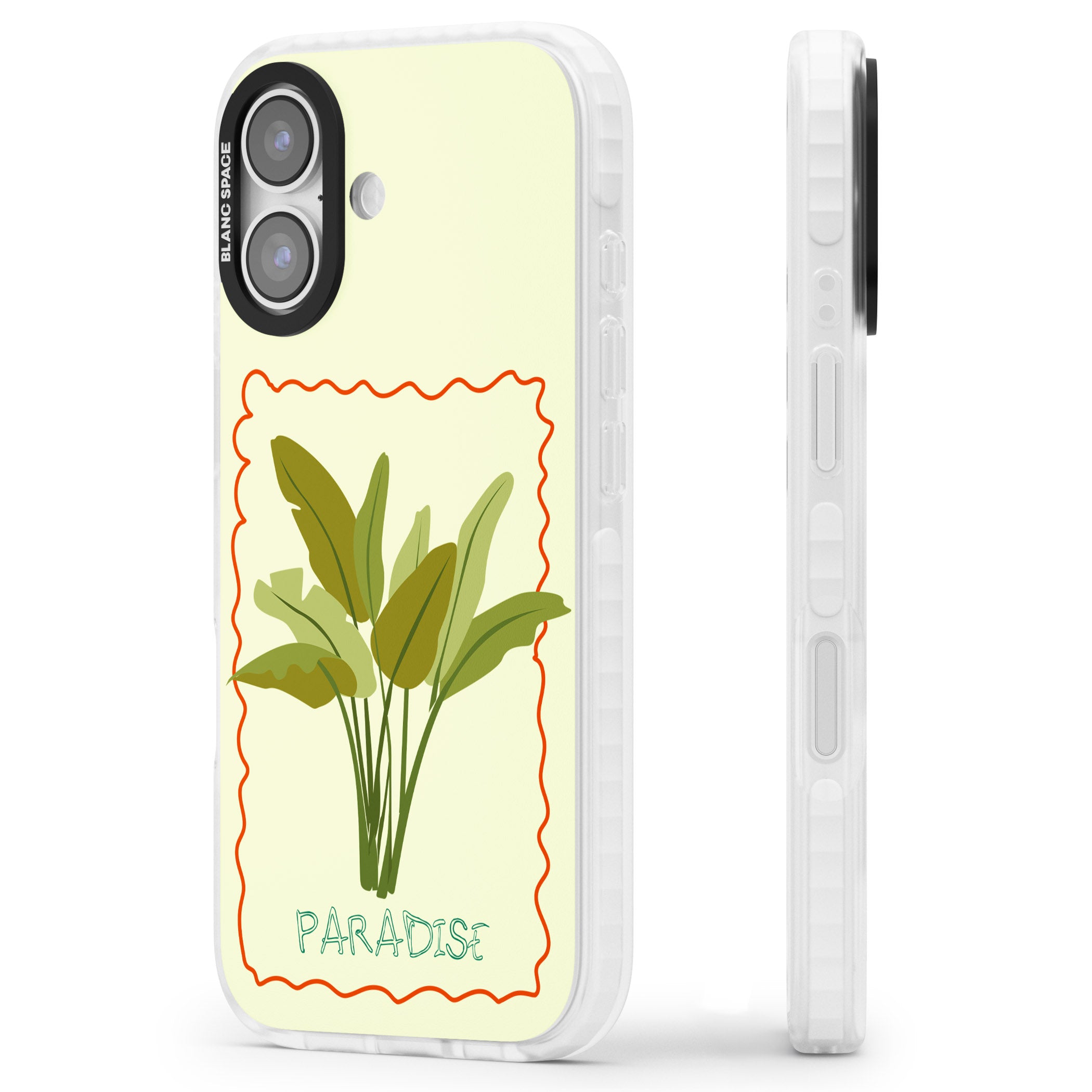 Paradies Plant iPhone 17 Impact Clear Phone Case Side Profile