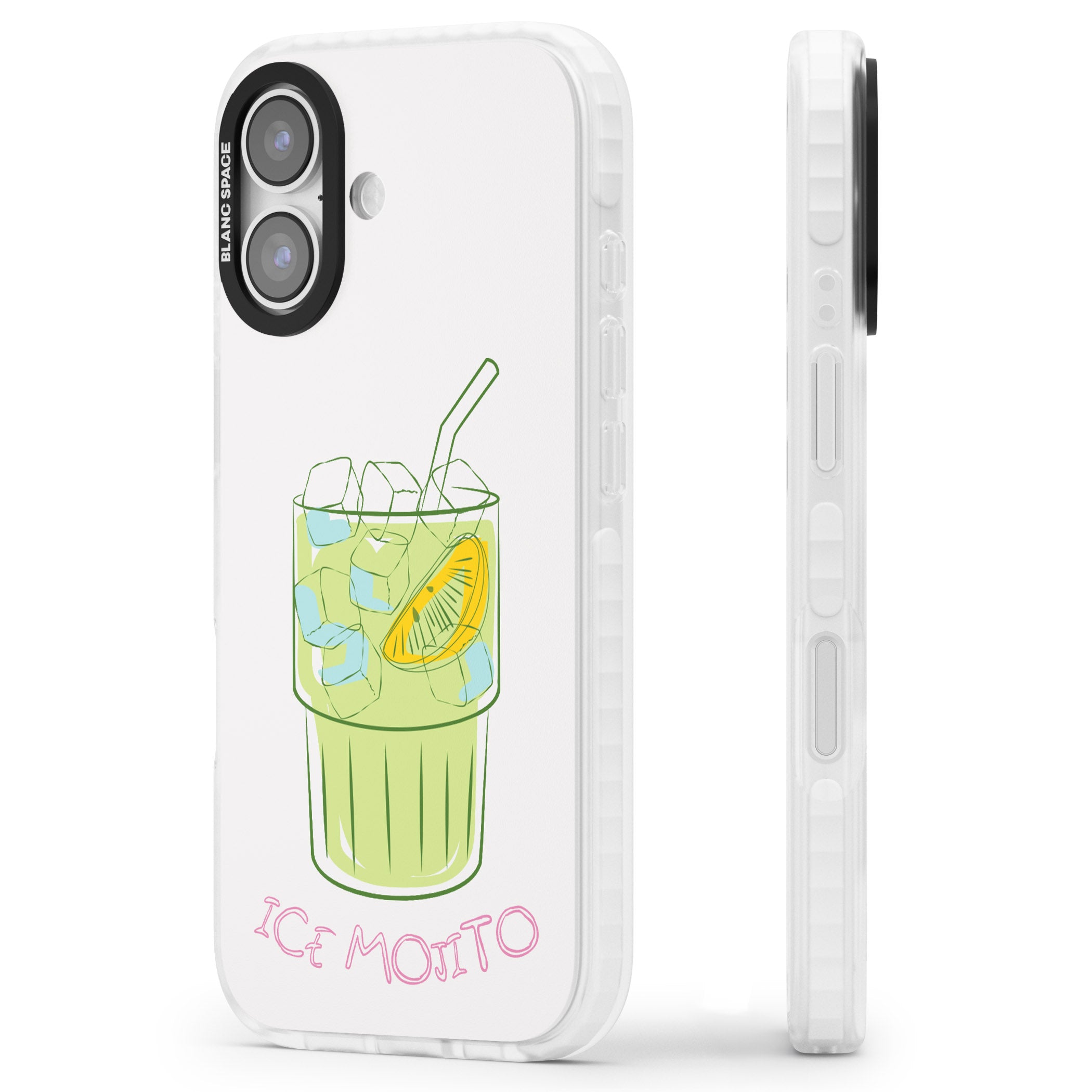 Ice Mojito iPhone 17 Impact Clear Phone Case Side Profile