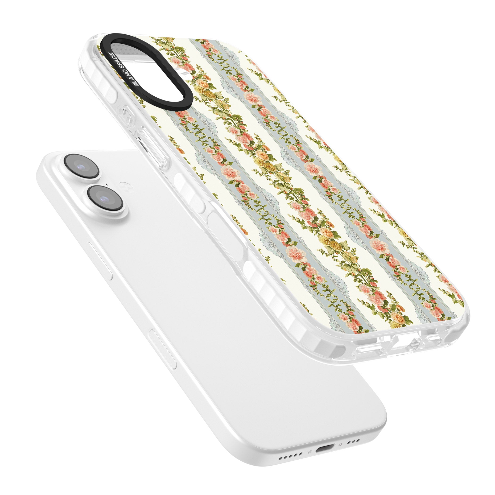 Vintage Floral Stripes iPhone 17 Impact Clear Phone Case Colours