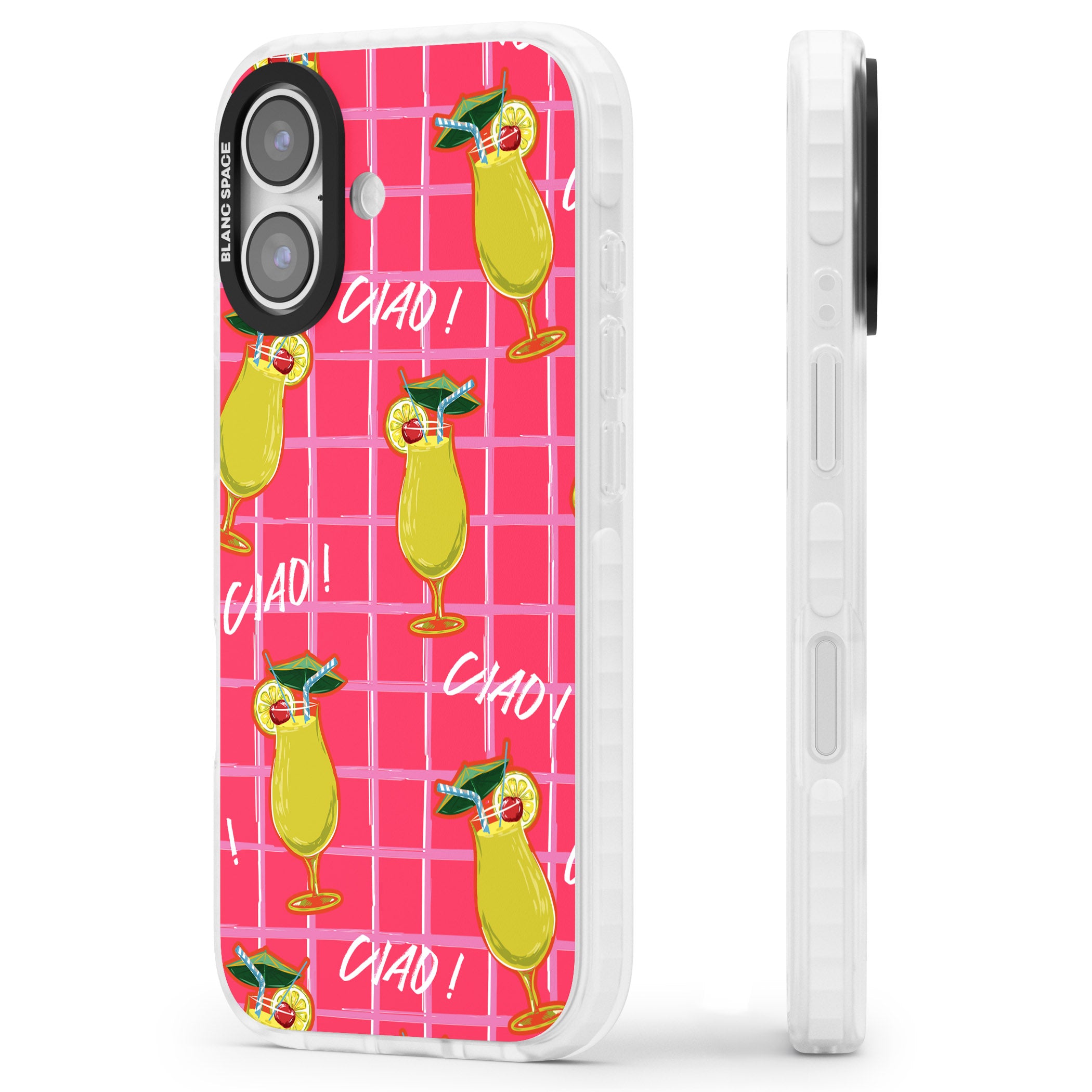 Ciao Lemons iPhone 17 Impact Clear Phone Case Side Profile