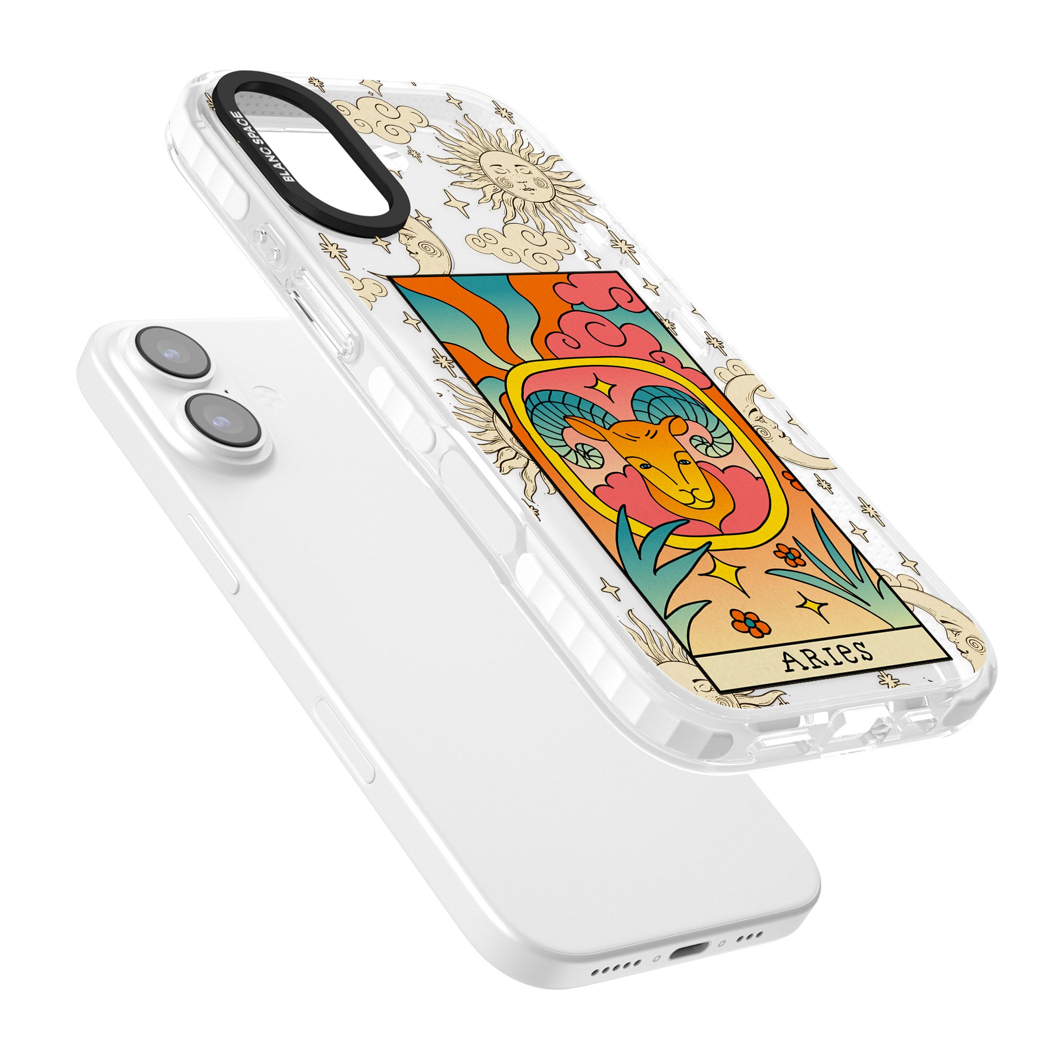 Celestial Zodiac Aries iPhone 17 Impact Clear Phone Case Colours