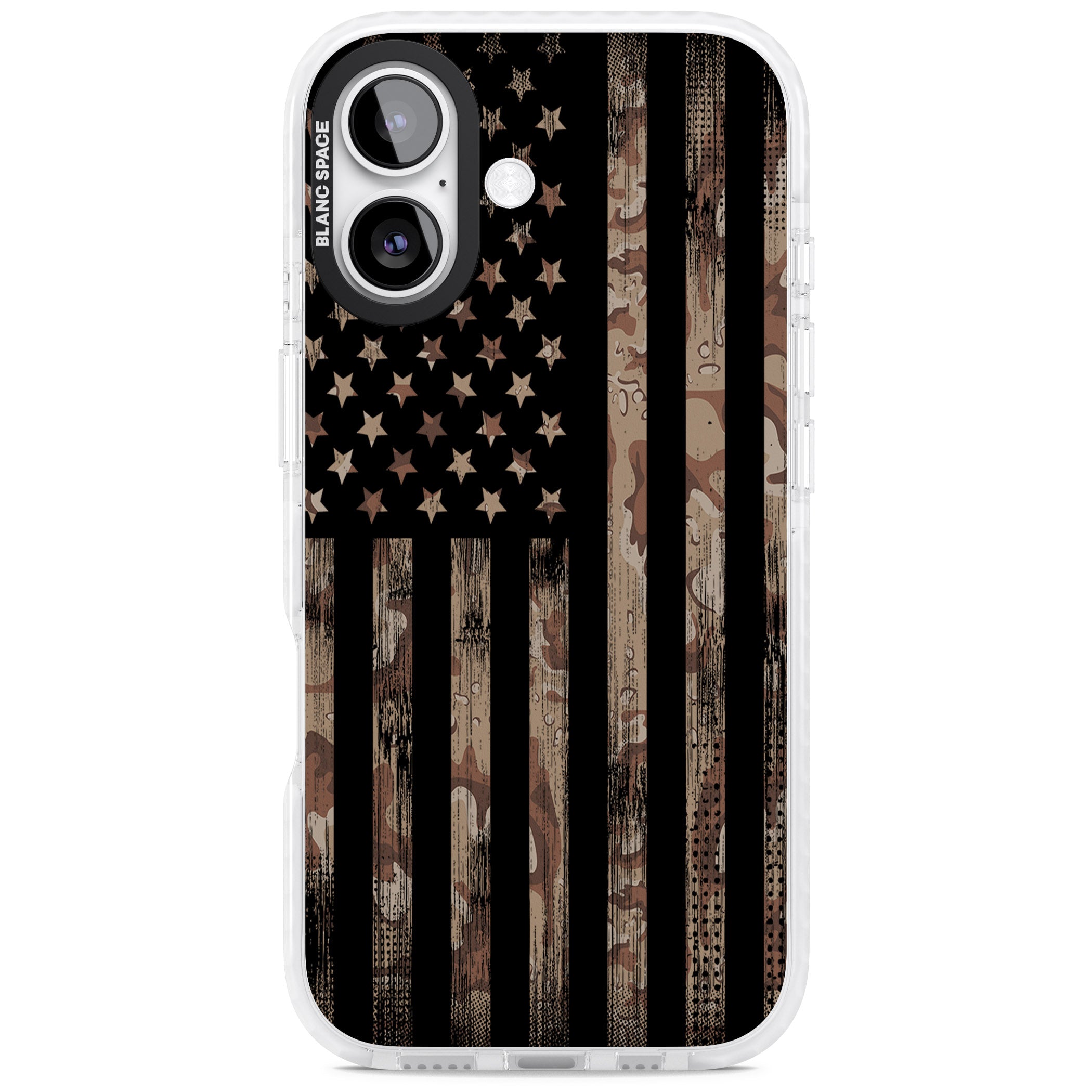American Flag Camo iPhone 17 Impact Clear Phone Case
