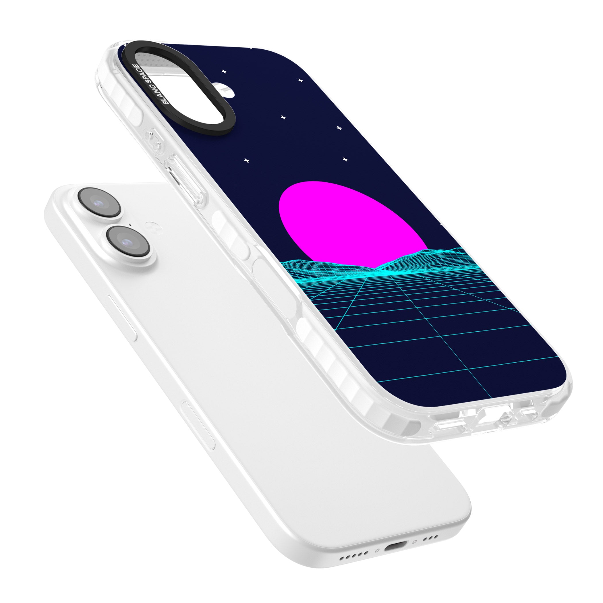 Miami Sunset Vaporwave iPhone 17 Impact Clear Phone Case Colours