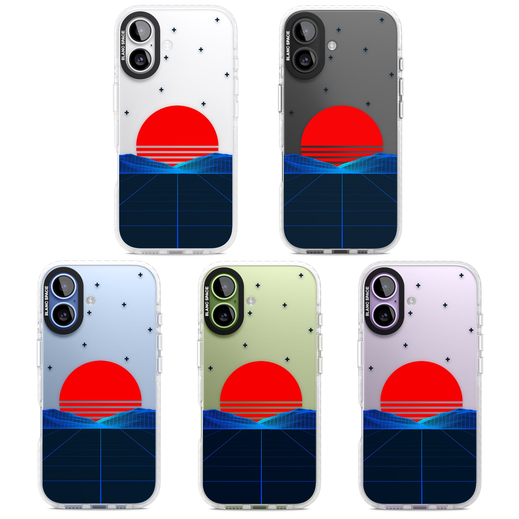 Japanese Sunset Vaporwave iPhone 17 Impact Clear Phone Case APT Impact Protection