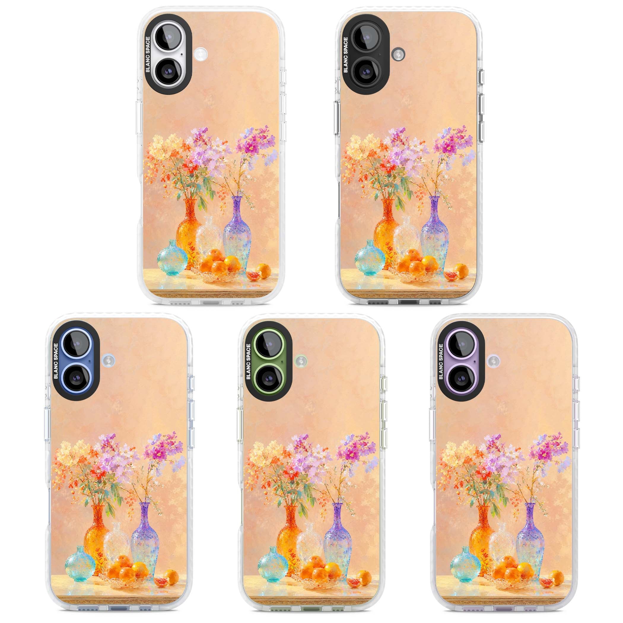 Peach Glass art iPhone case | Black Impact case for iPhone 17