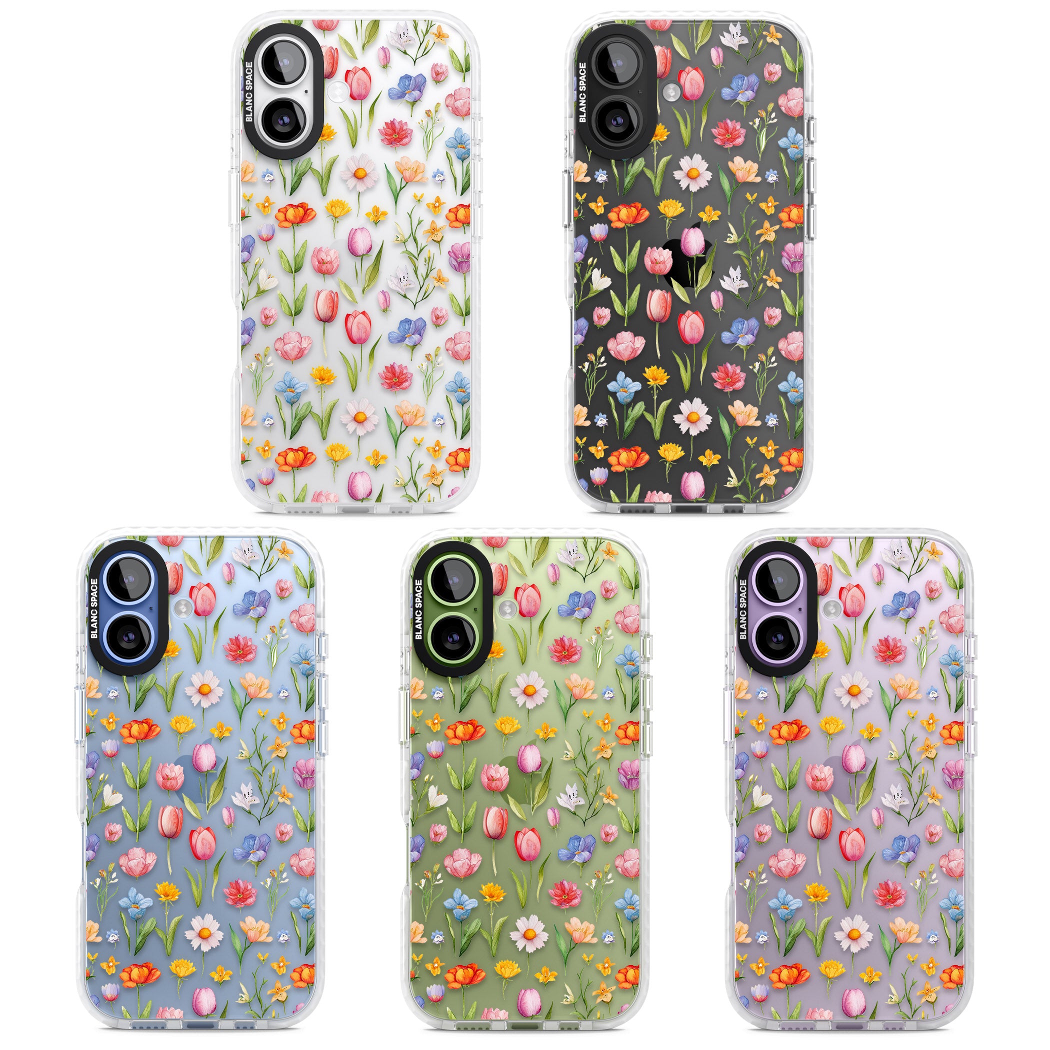 Small Flower Mix iPhone 17 Impact Clear Phone Case APT Impact Protection