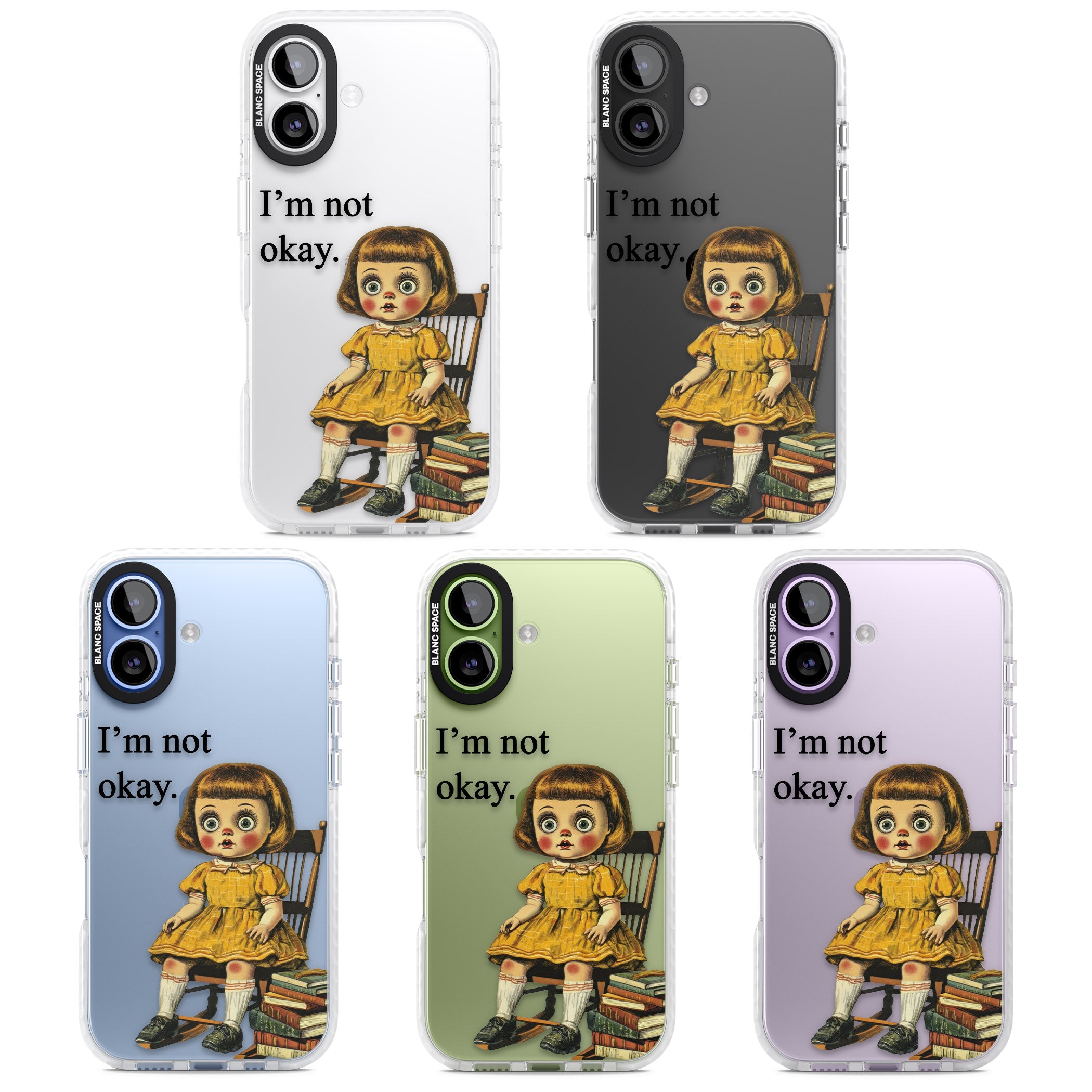 Im Not Okay iPhone 17 Impact Clear Phone Case APT Impact Protection