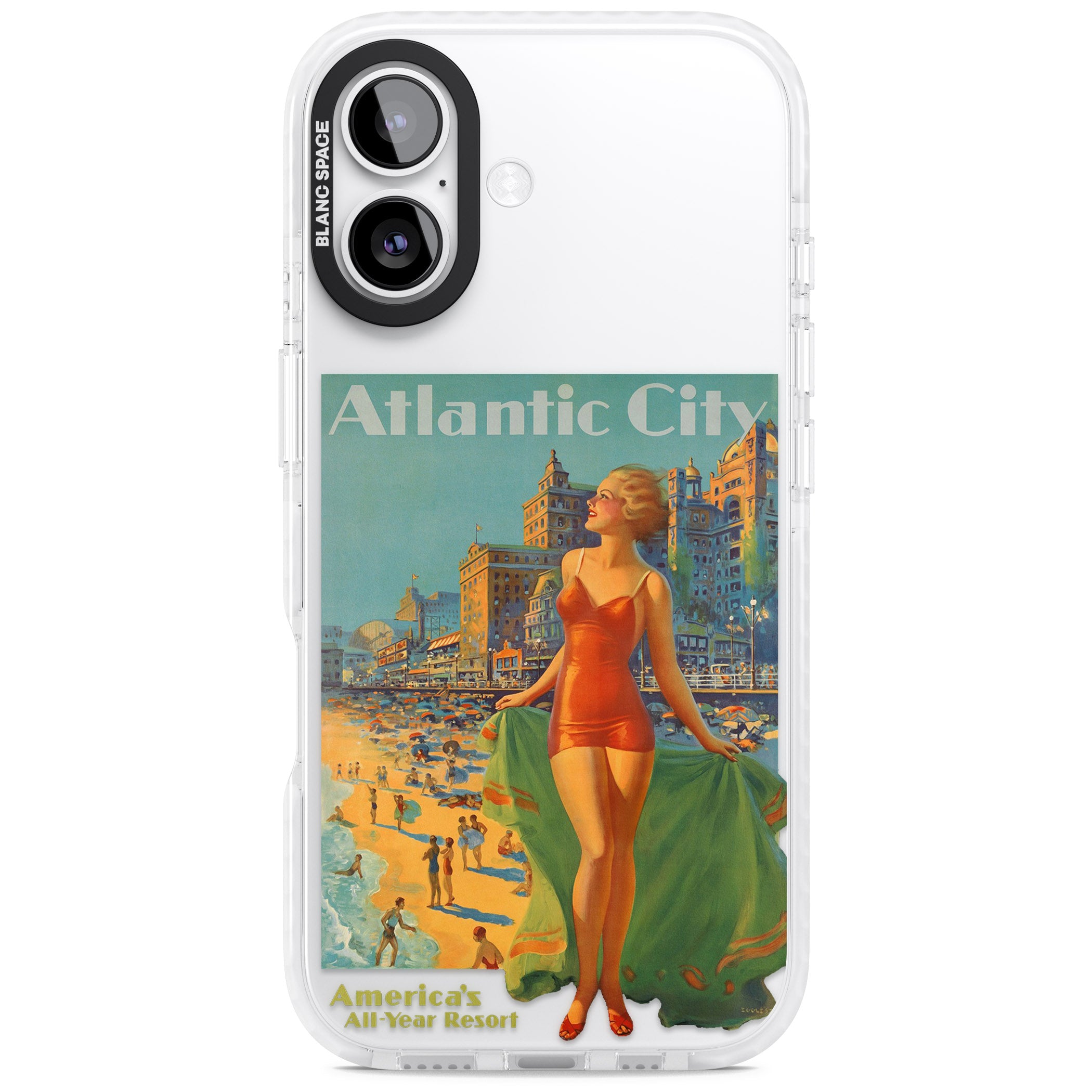 Atlantic City Vacation Poster iPhone 17 Impact Clear Phone Case