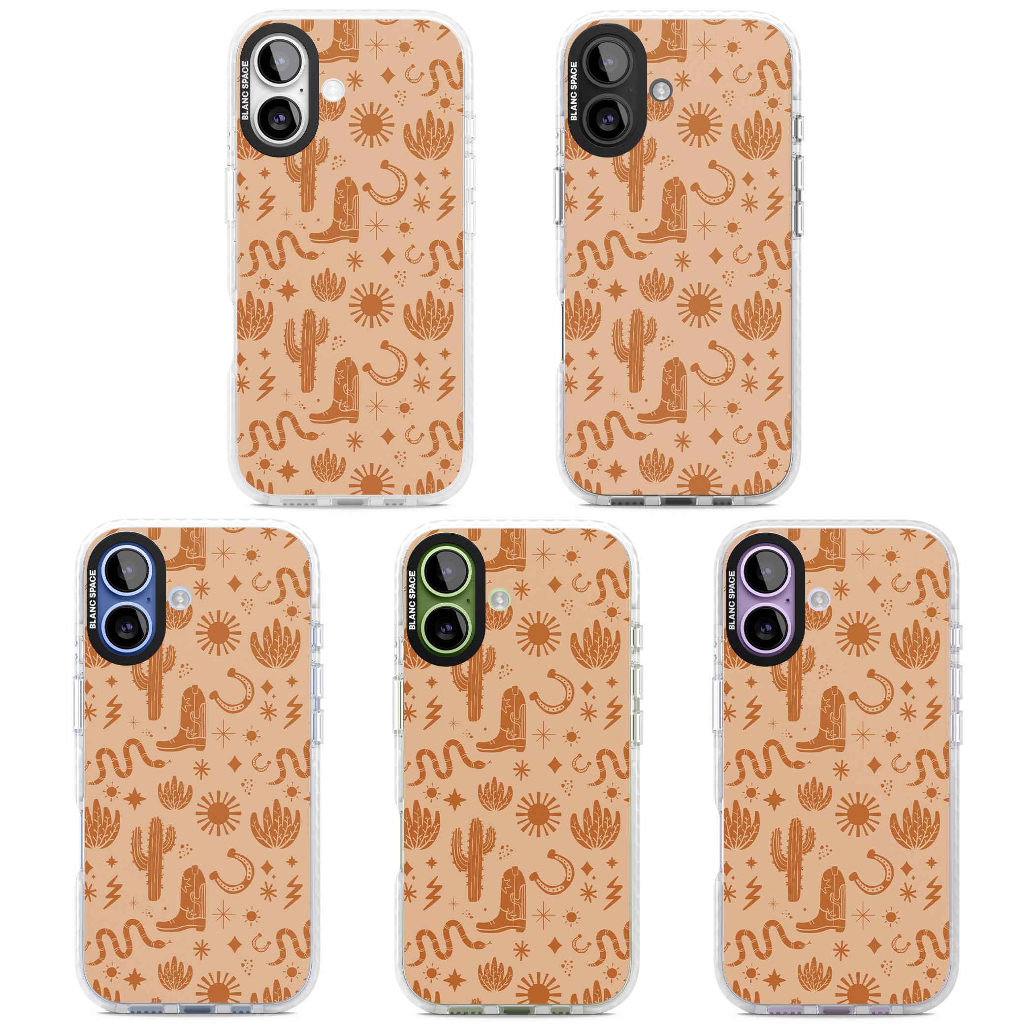 Wild West Pattern iPhone 17 Impact Clear Phone Case APT Impact Protection